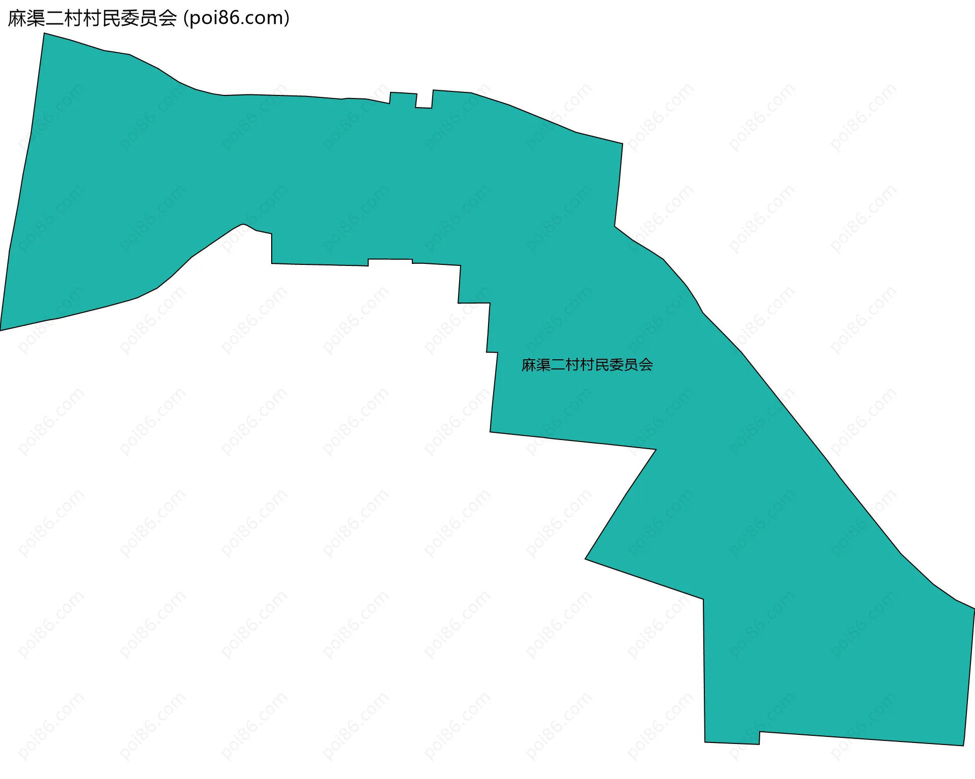 麻渠二村村民委员会边界地图