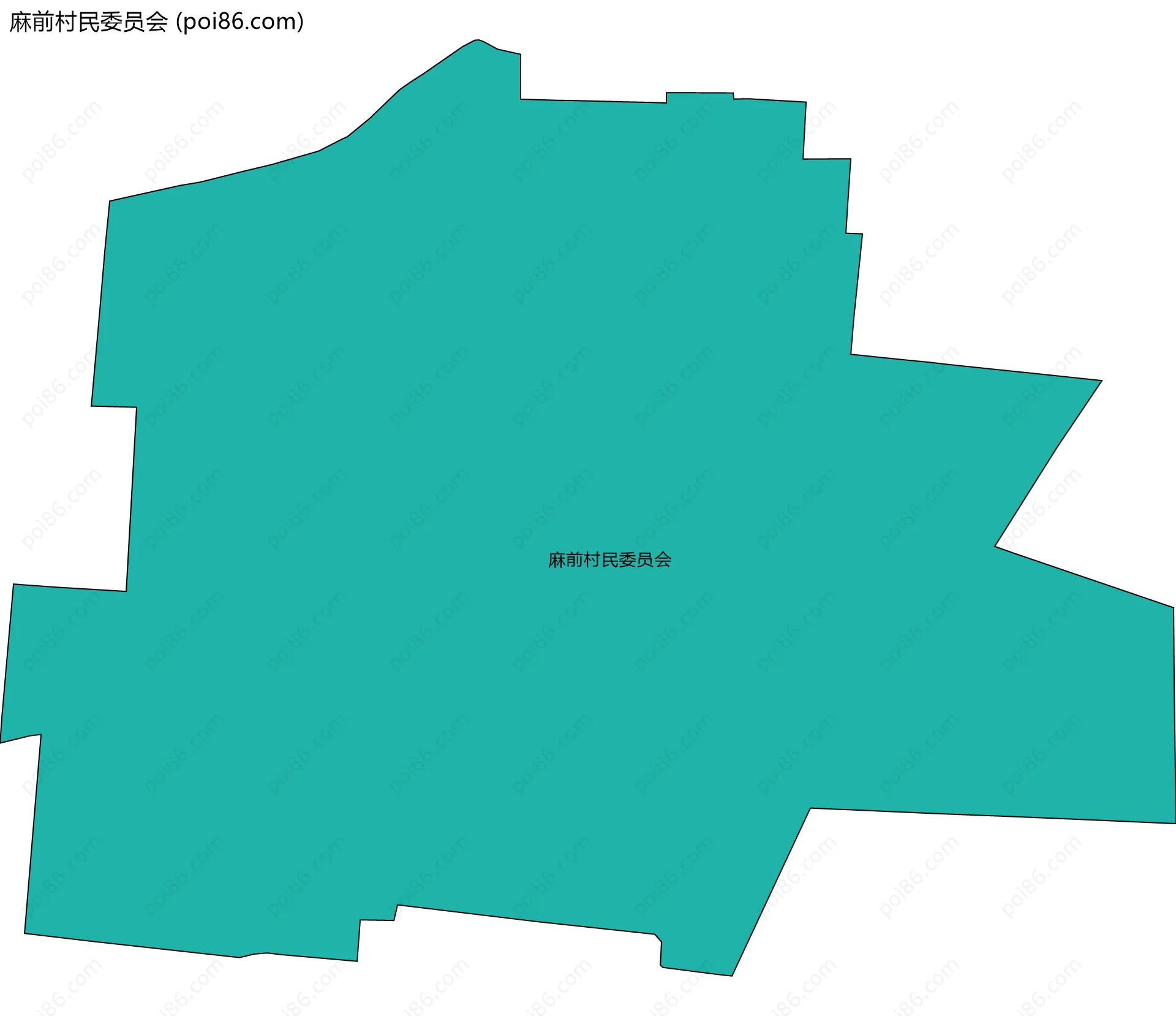 麻前村民委员会边界地图