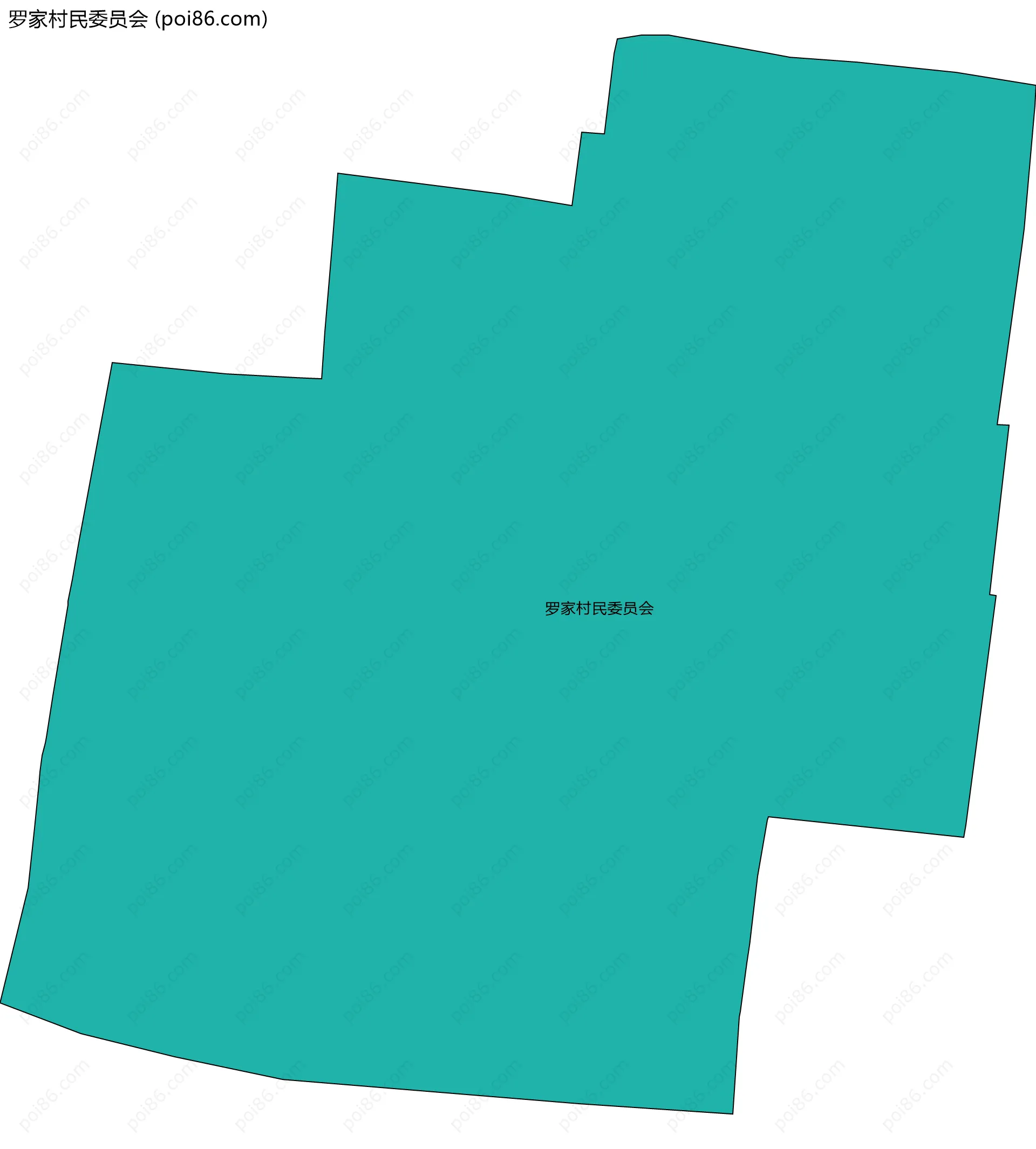 罗家村民委员会边界地图