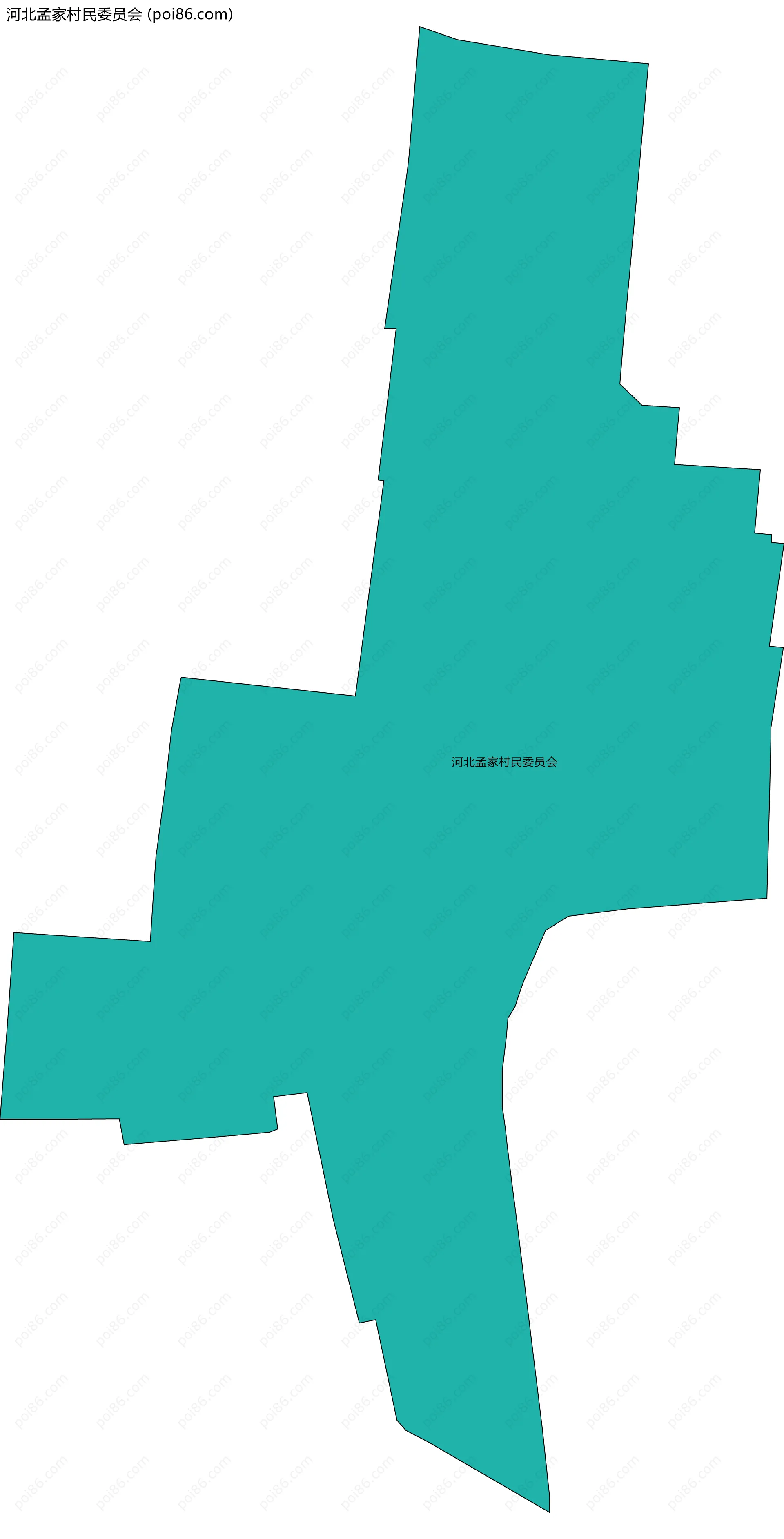 河北孟家村民委员会边界地图