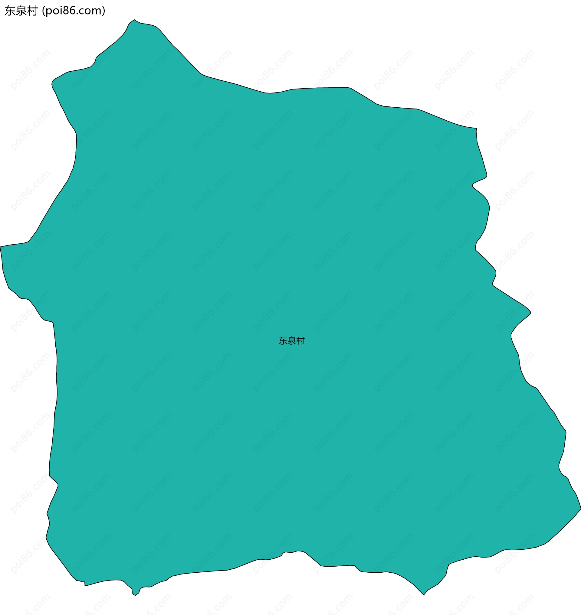东泉村边界地图