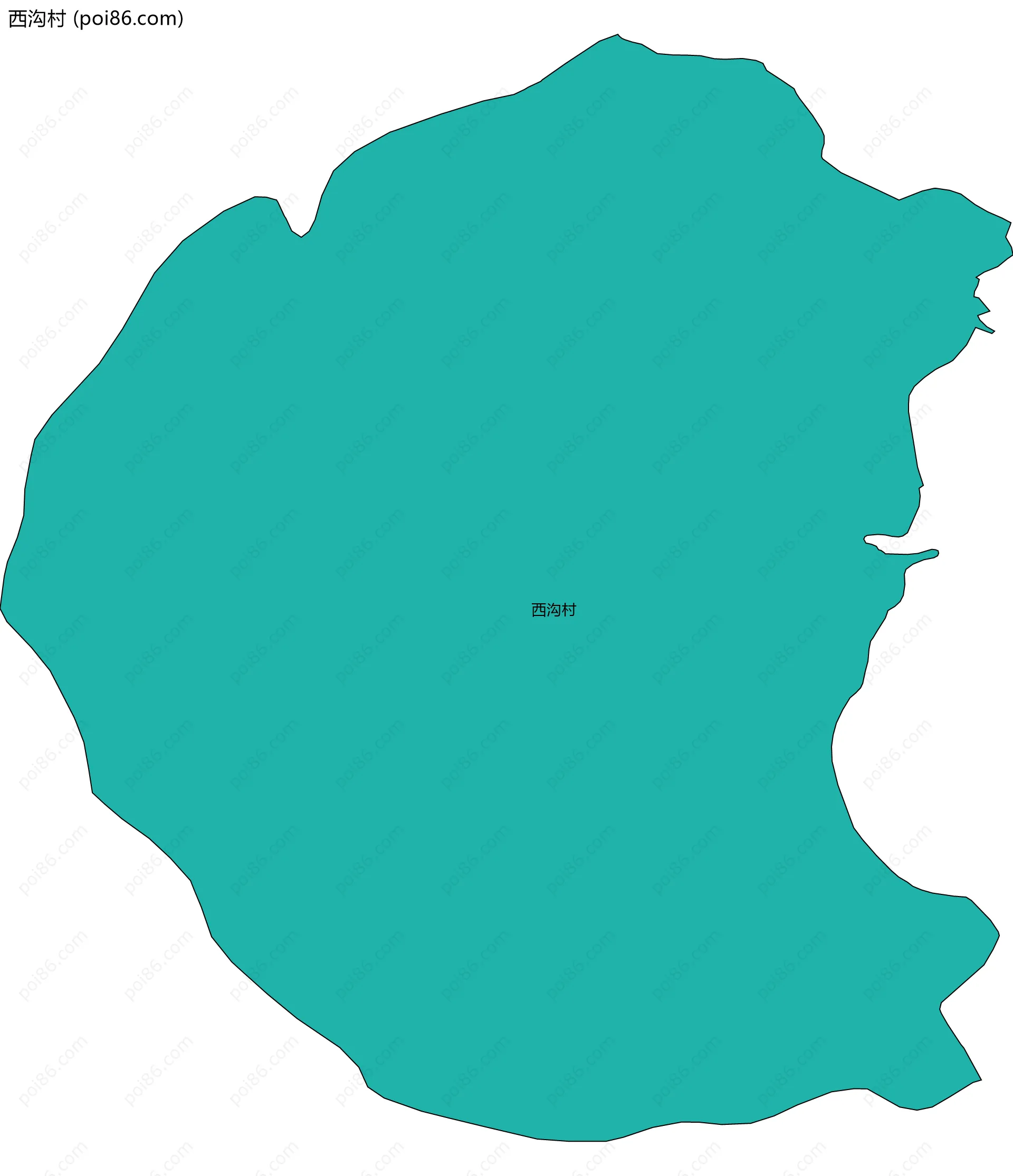 西沟村边界地图