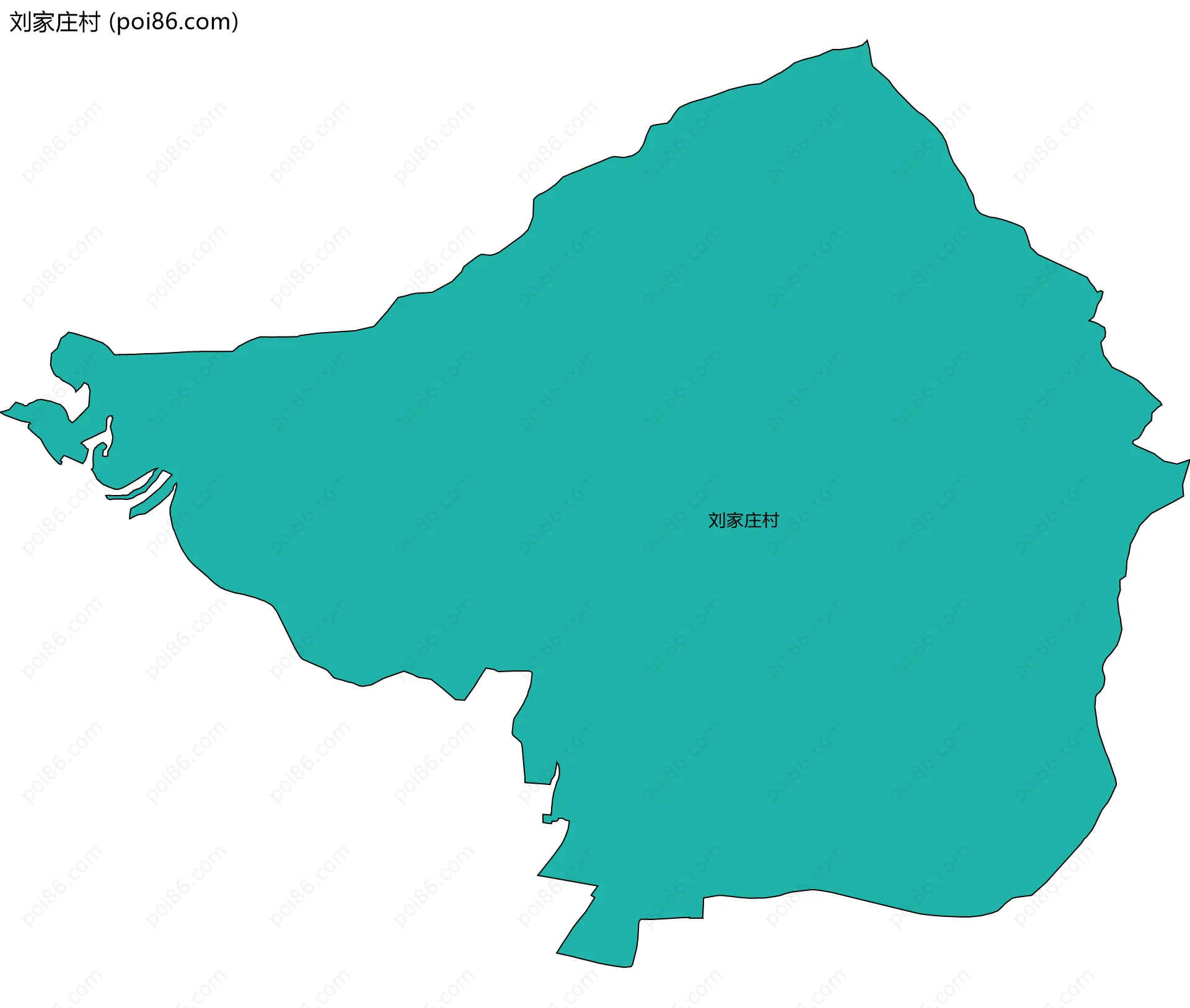 刘家庄村边界地图