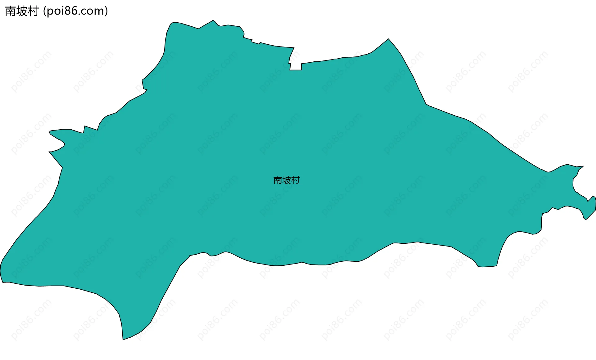 南坡村边界地图