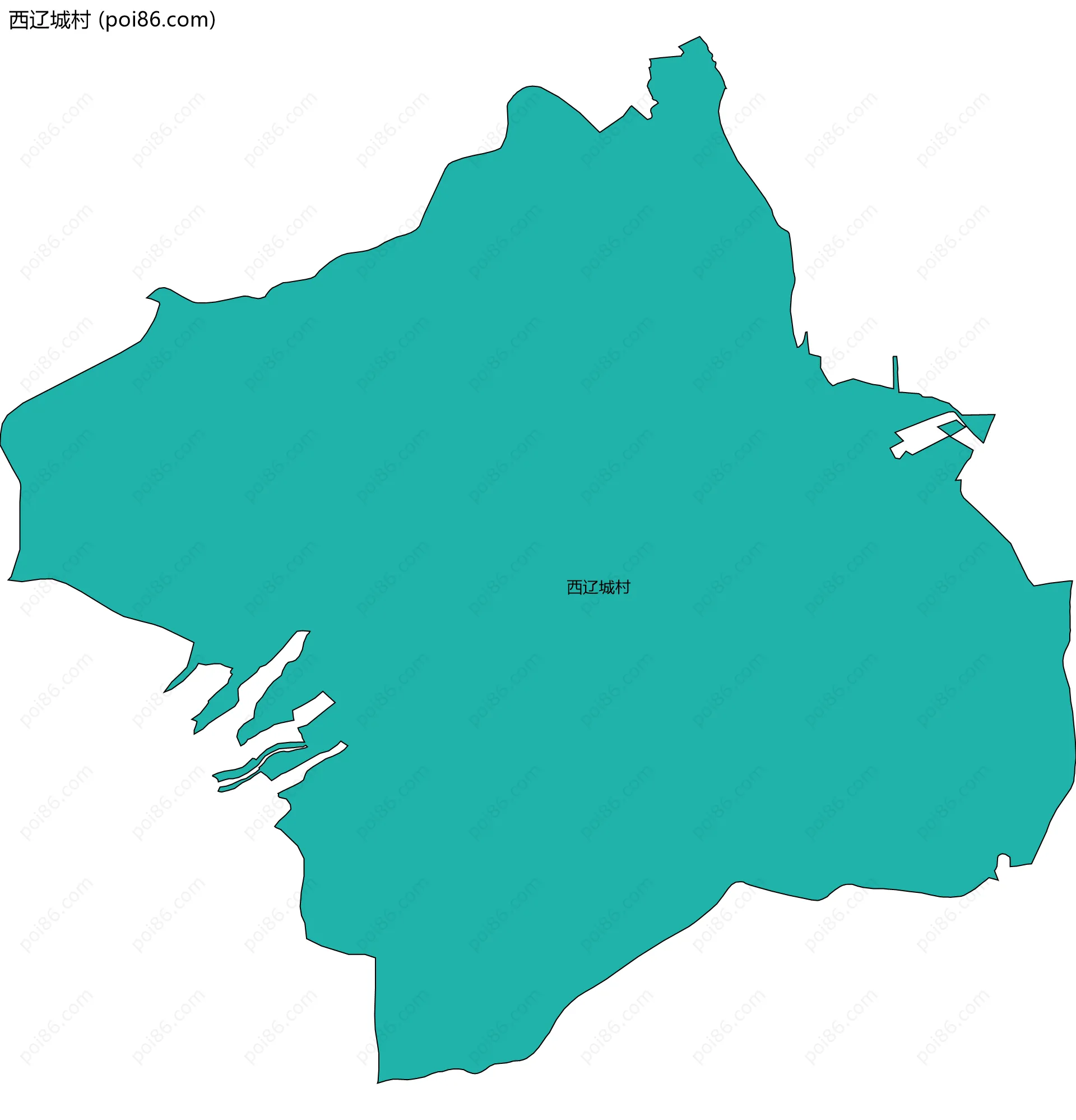 西辽城村边界地图