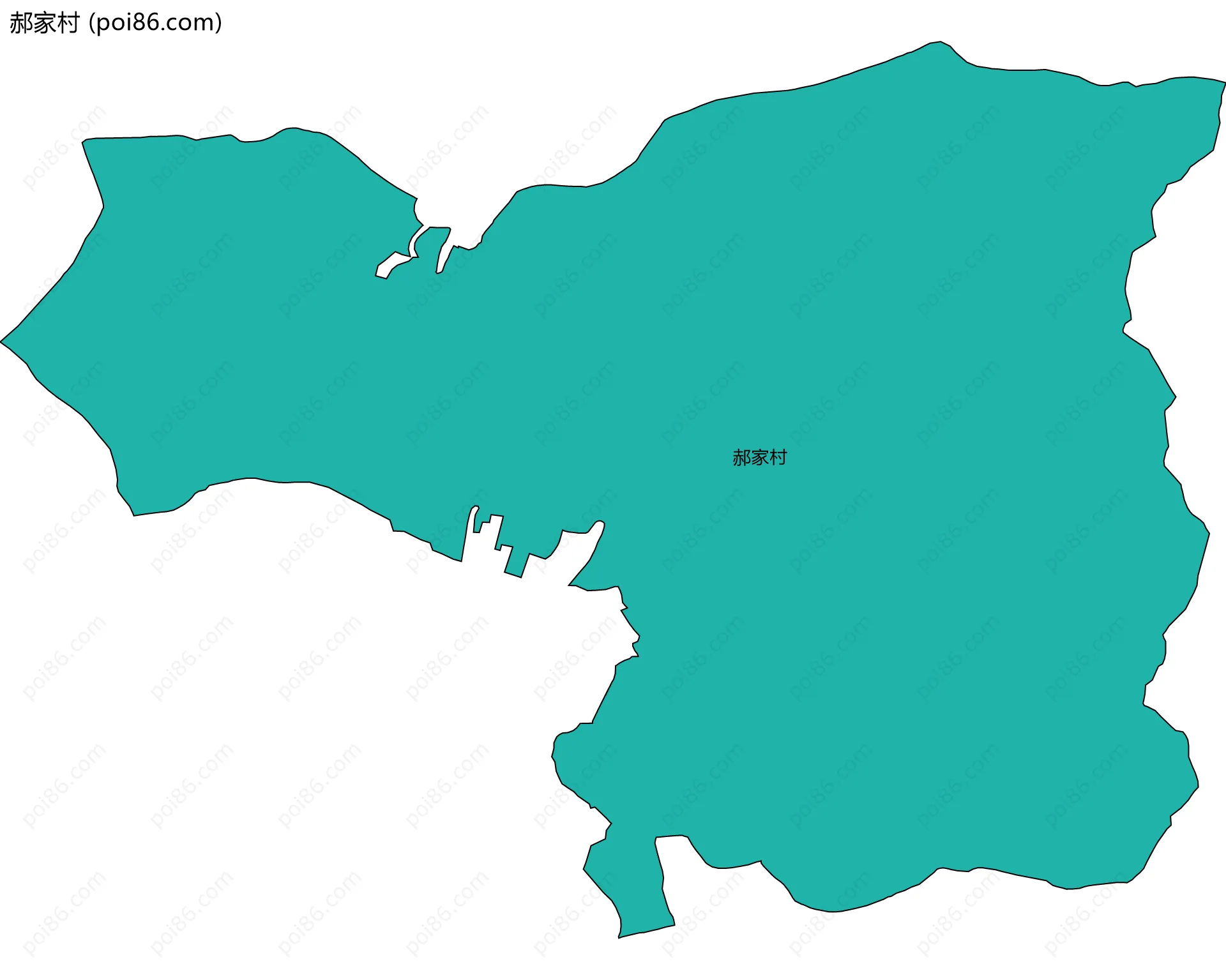 郝家村边界地图