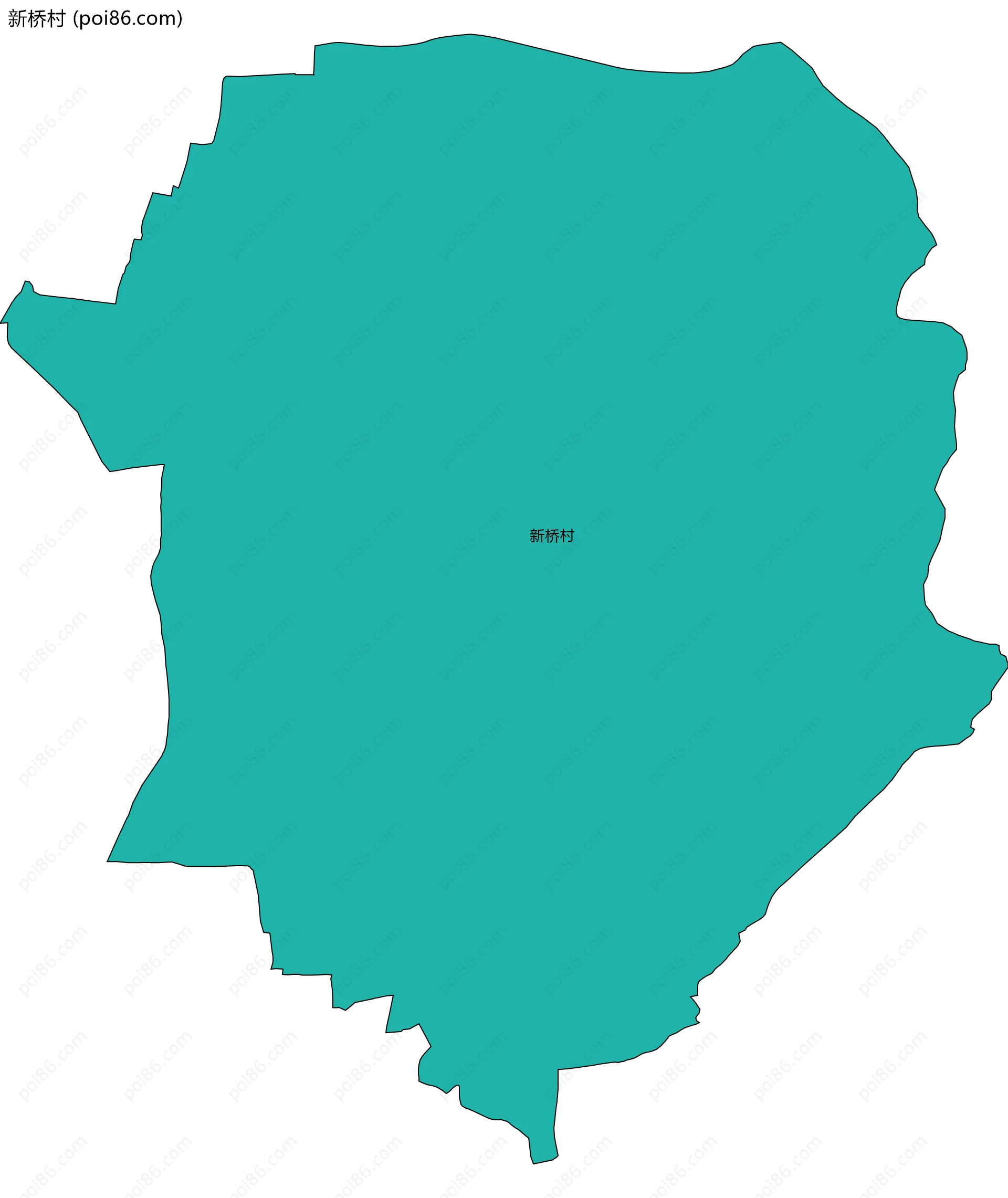 新桥村边界地图