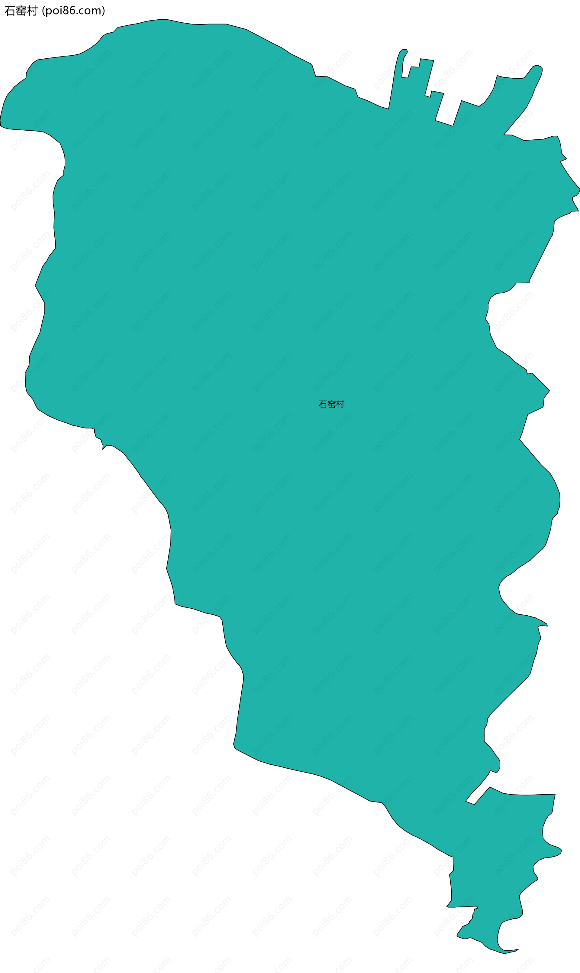 石窑村边界地图