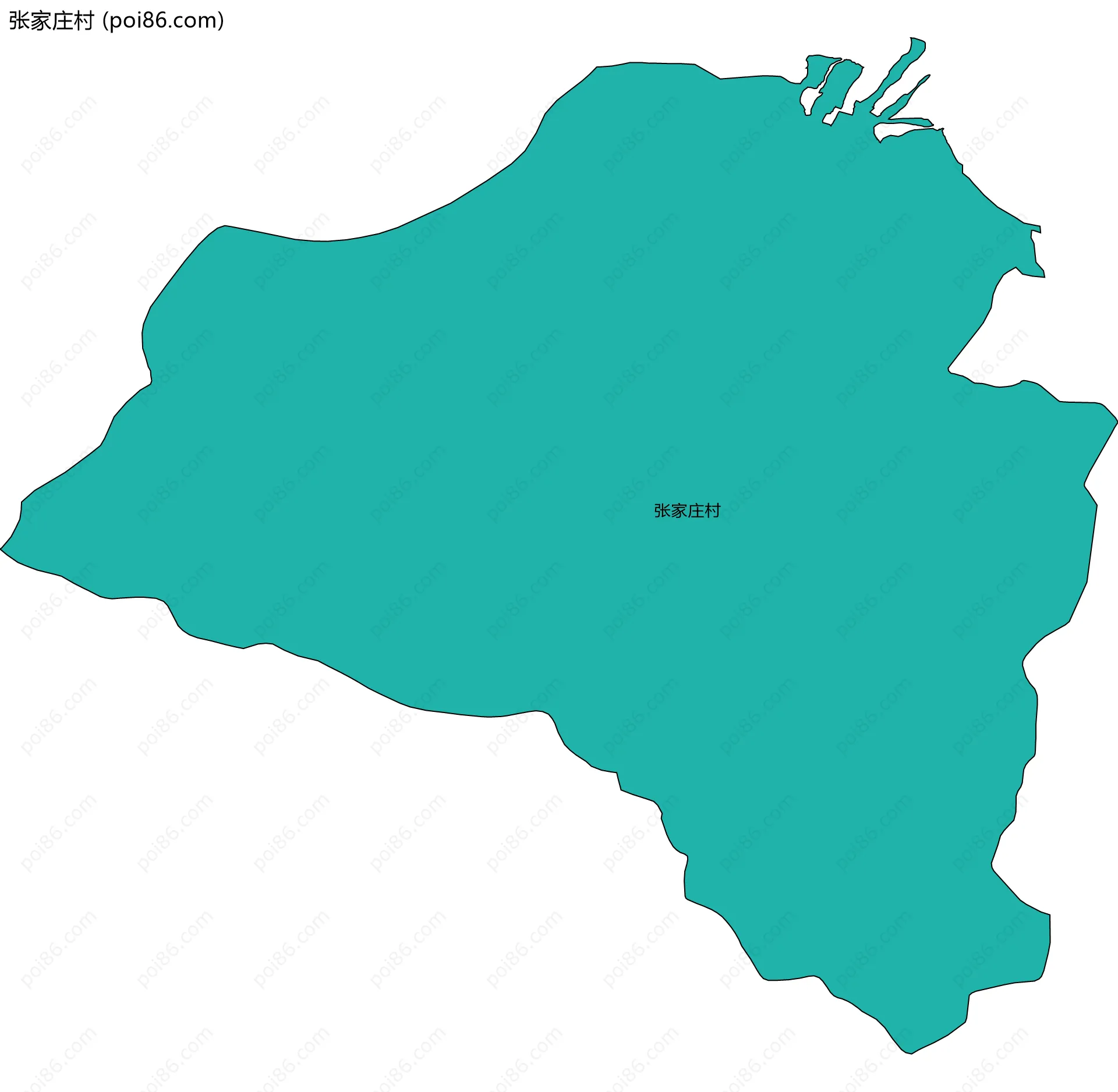 张家庄村边界地图