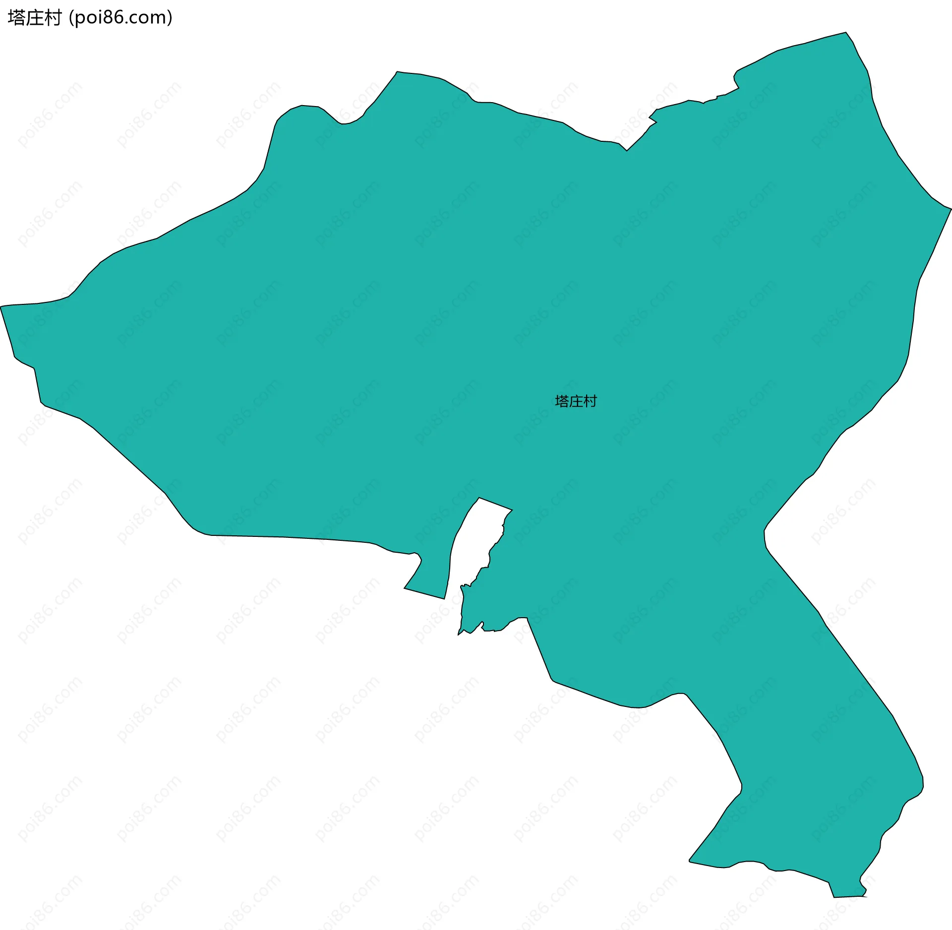 塔庄村边界地图