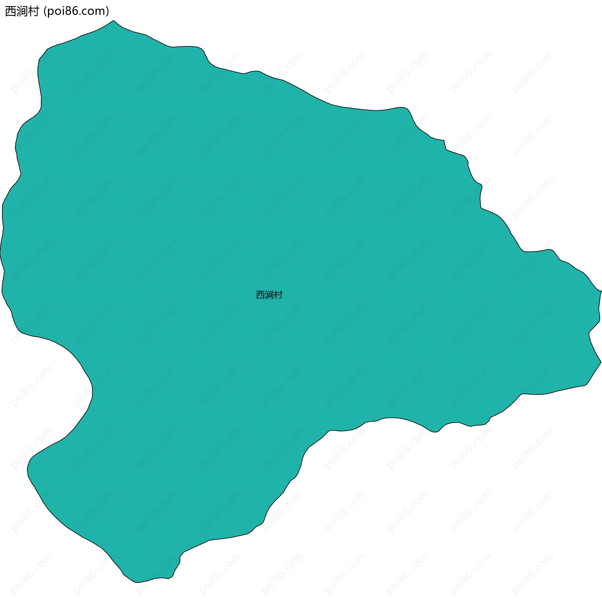 西涧村边界地图