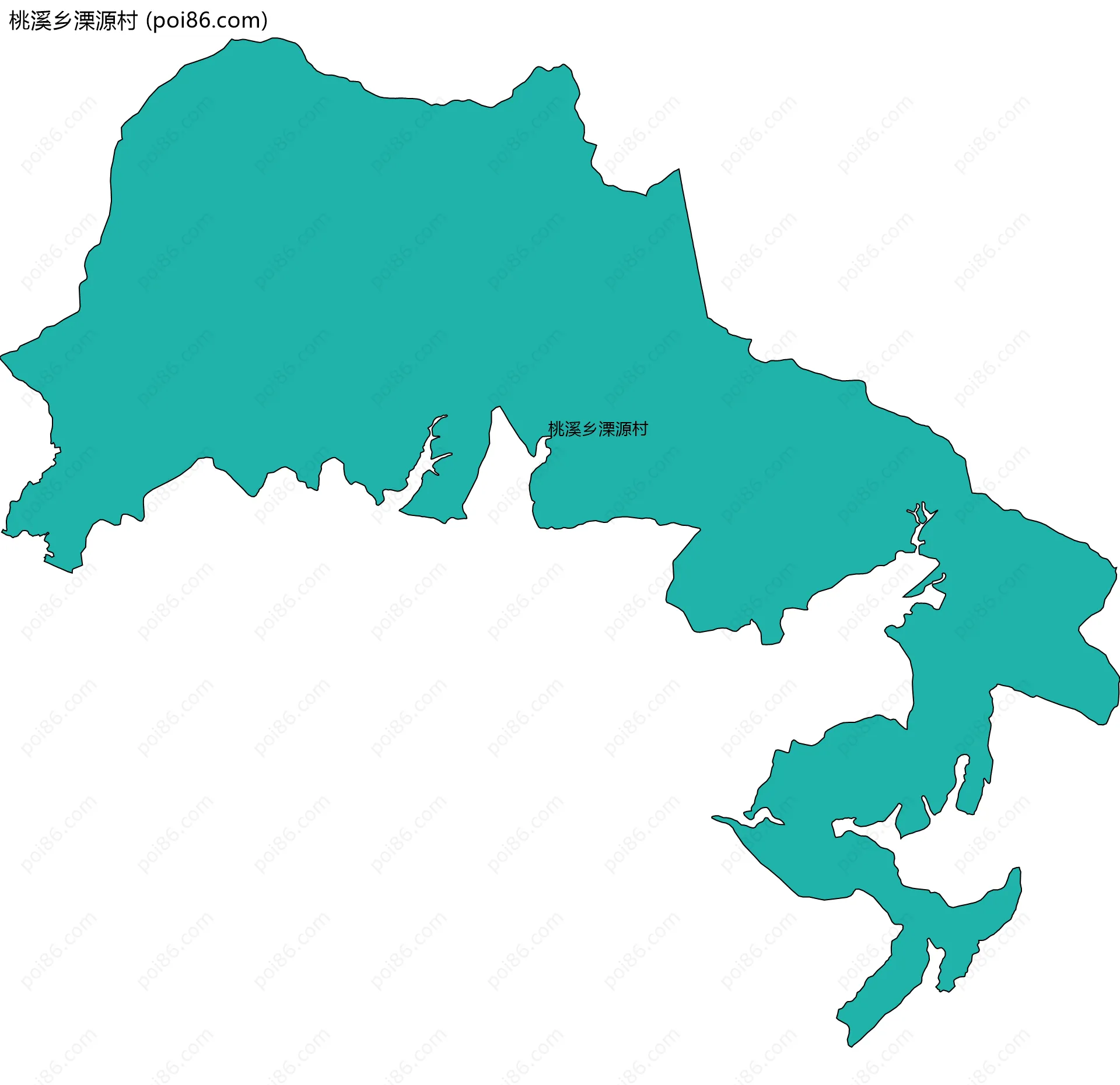 桃溪乡溧源村边界地图