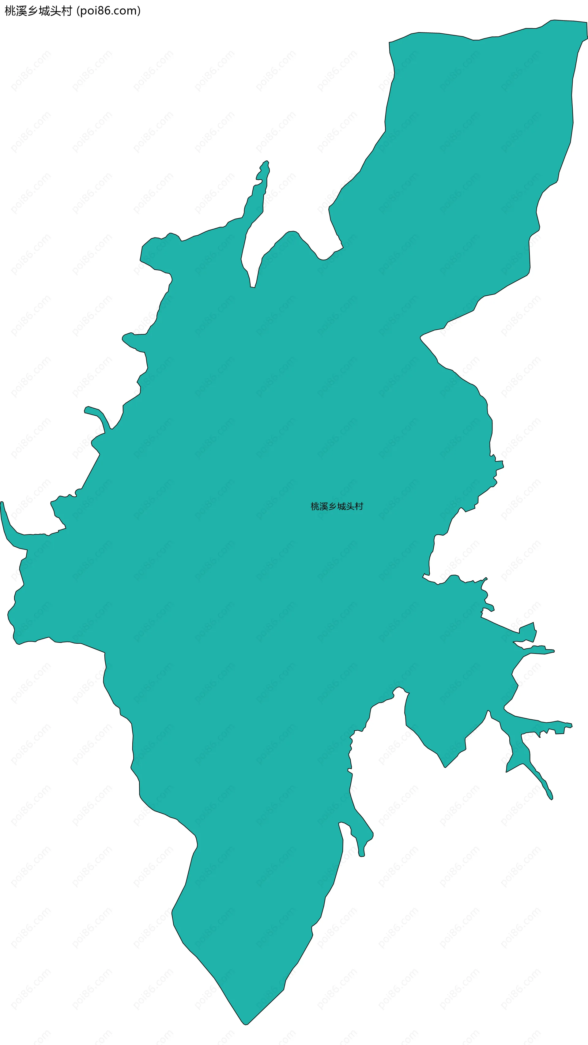 桃溪乡城头村边界地图