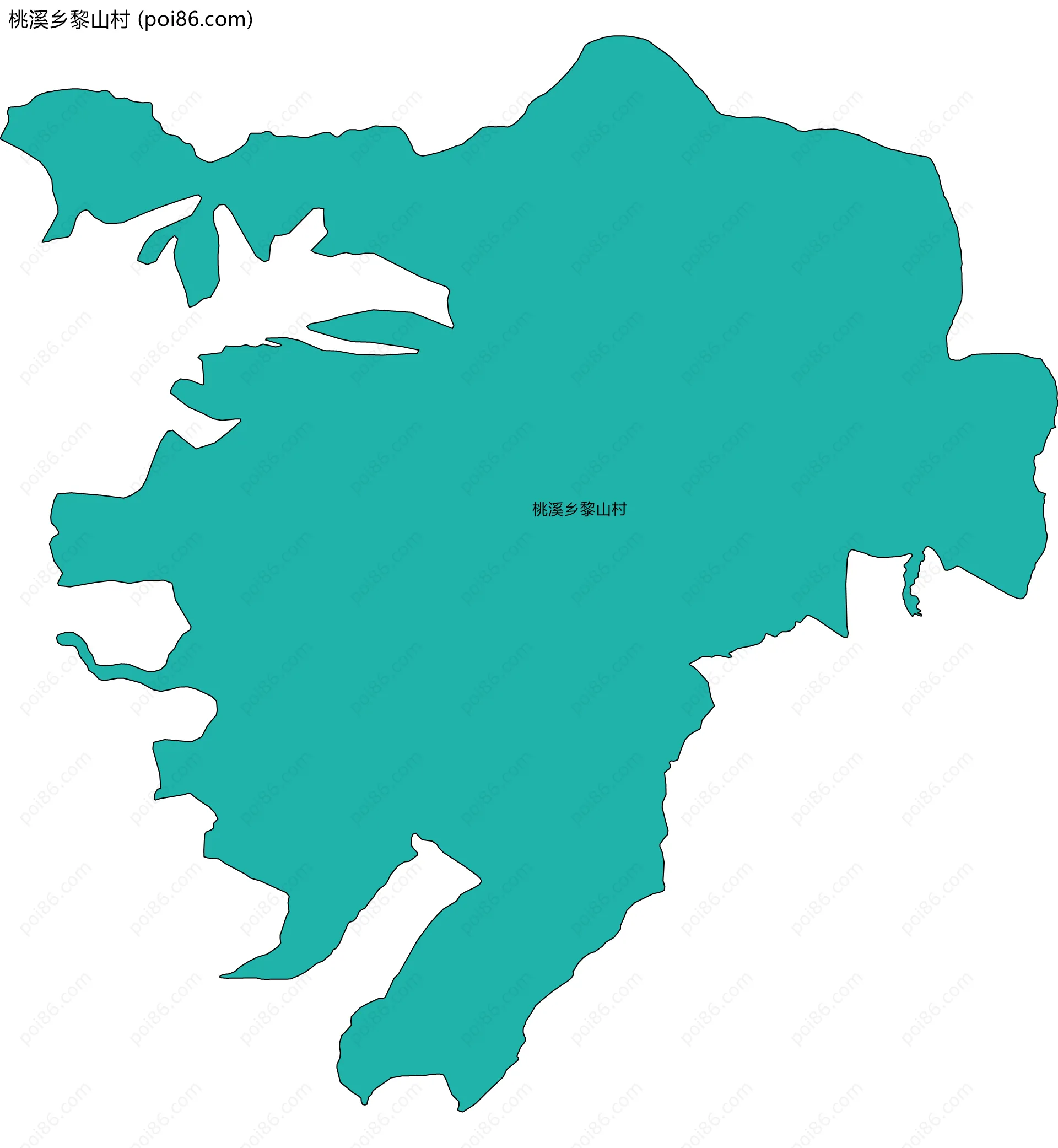 桃溪乡黎山村边界地图