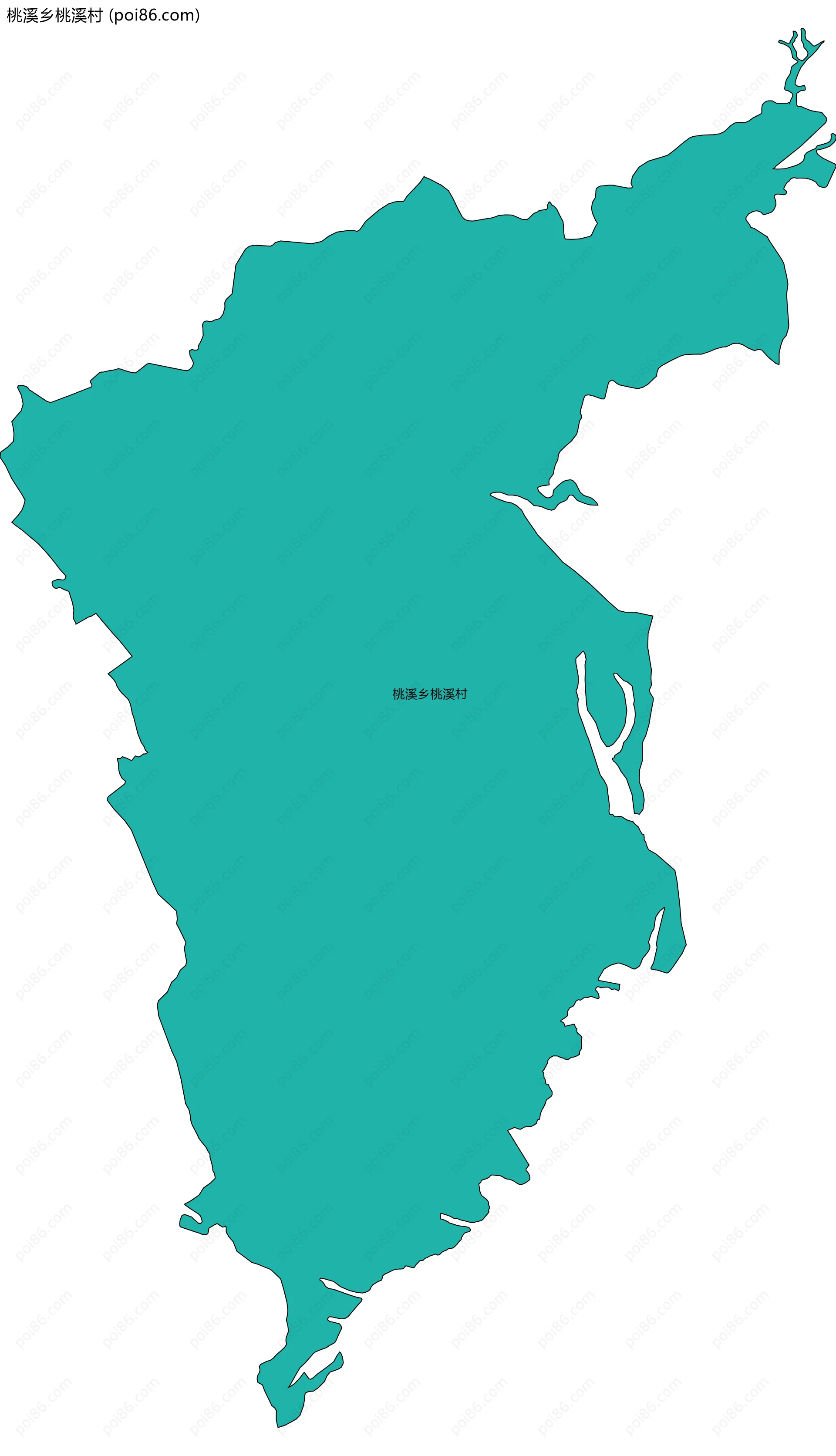 桃溪乡桃溪村边界地图