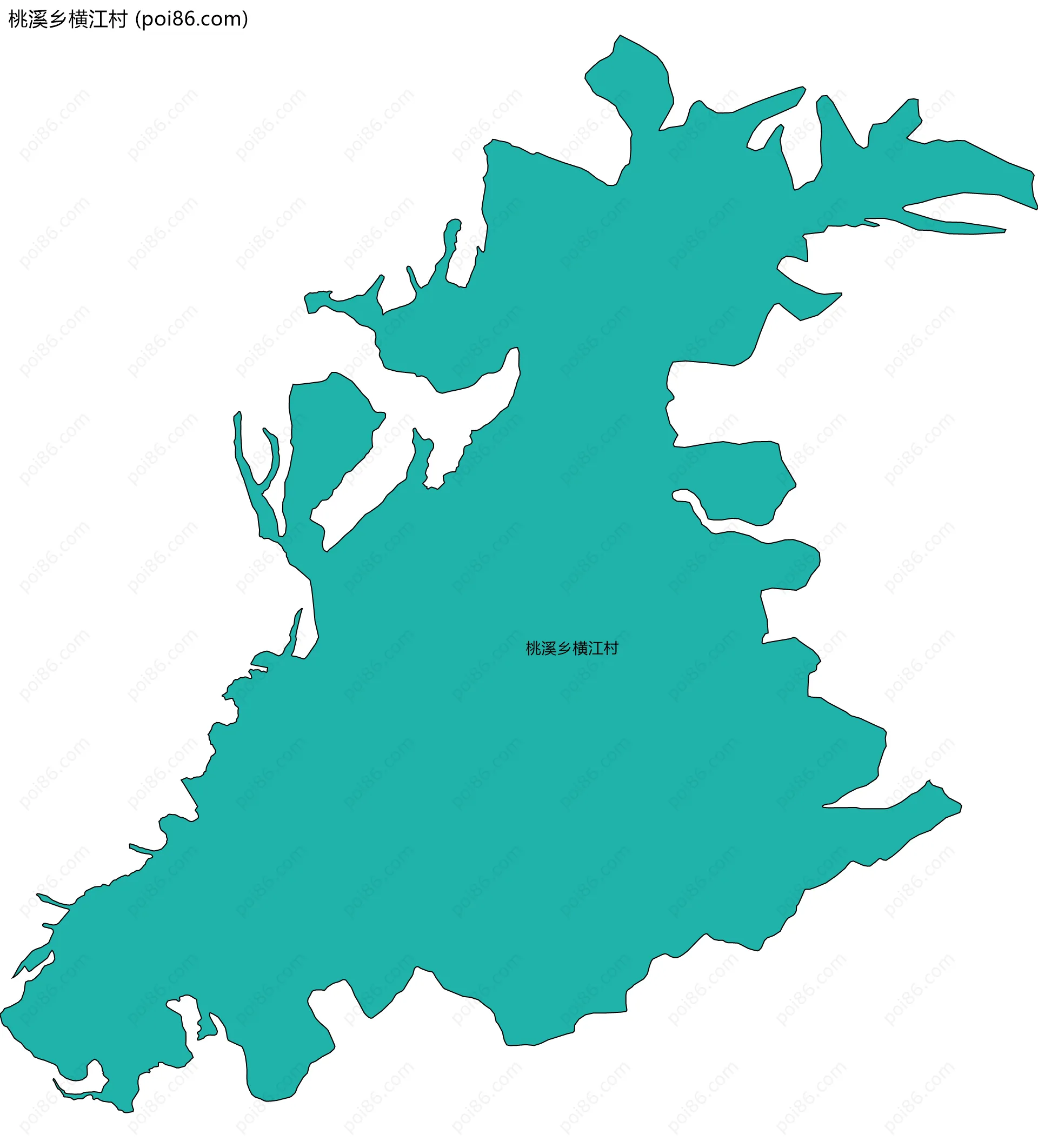 桃溪乡横江村边界地图