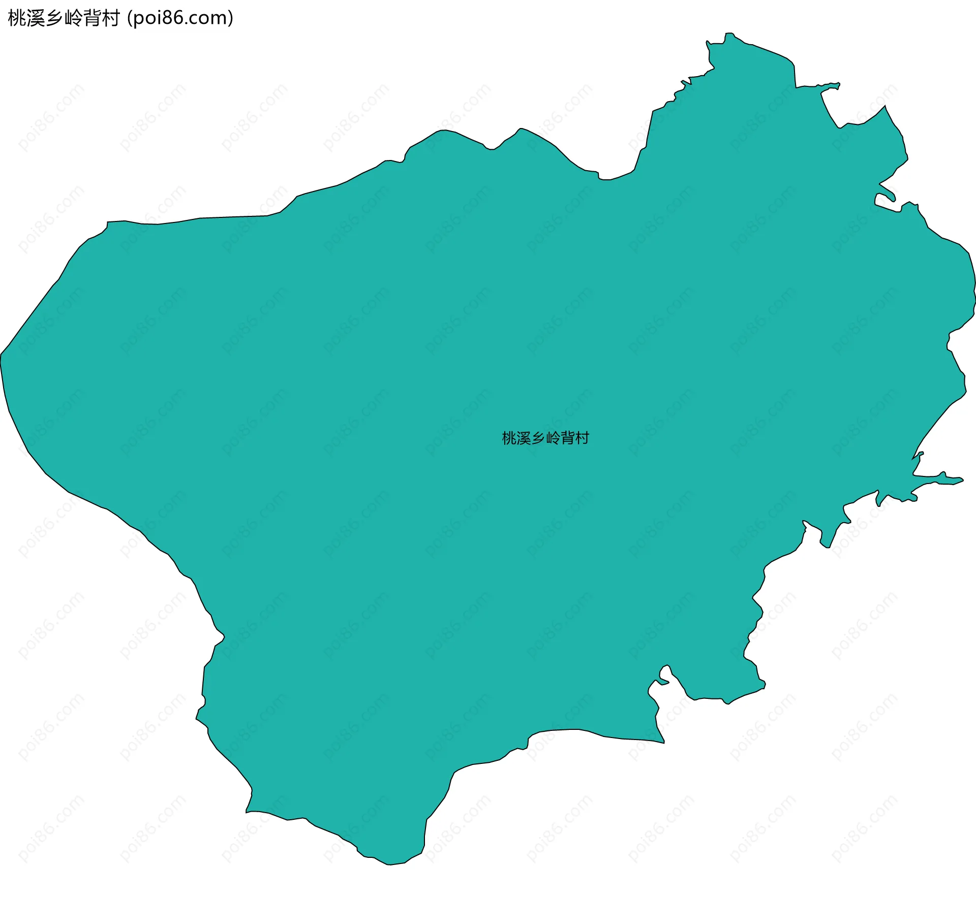 桃溪乡岭背村边界地图