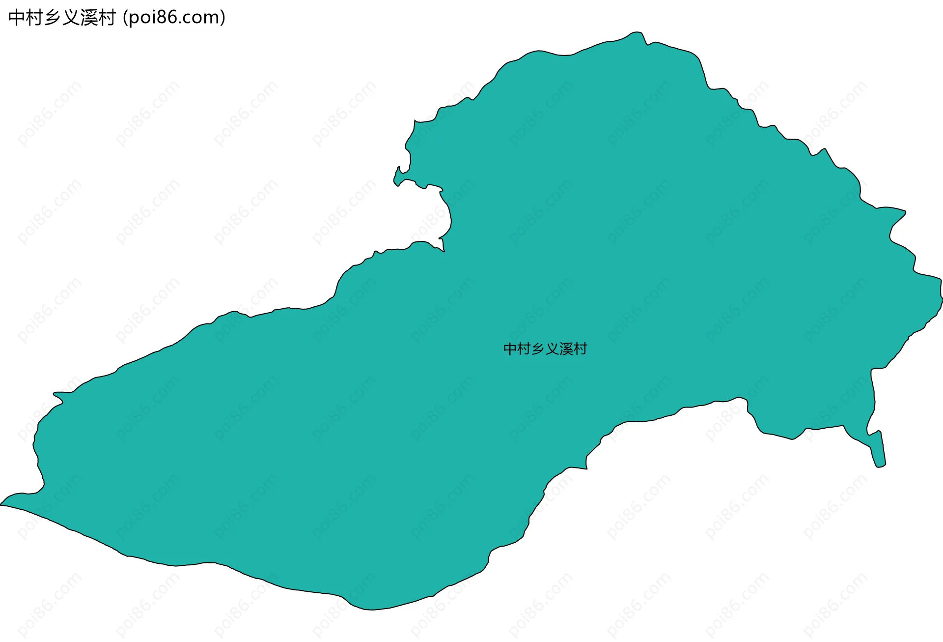 中村乡义溪村边界地图