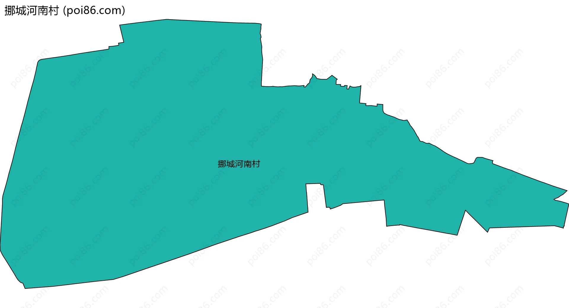 挪城河南村边界地图