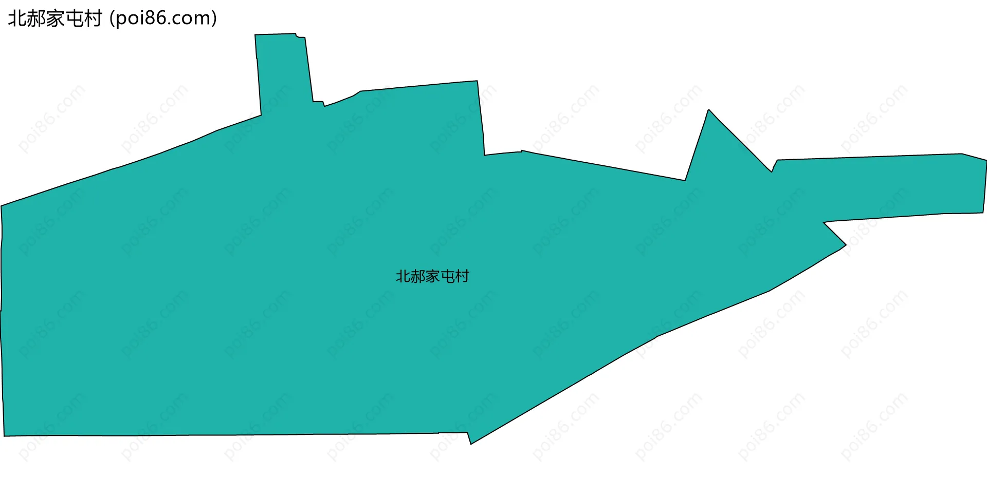 北郝家屯村边界地图
