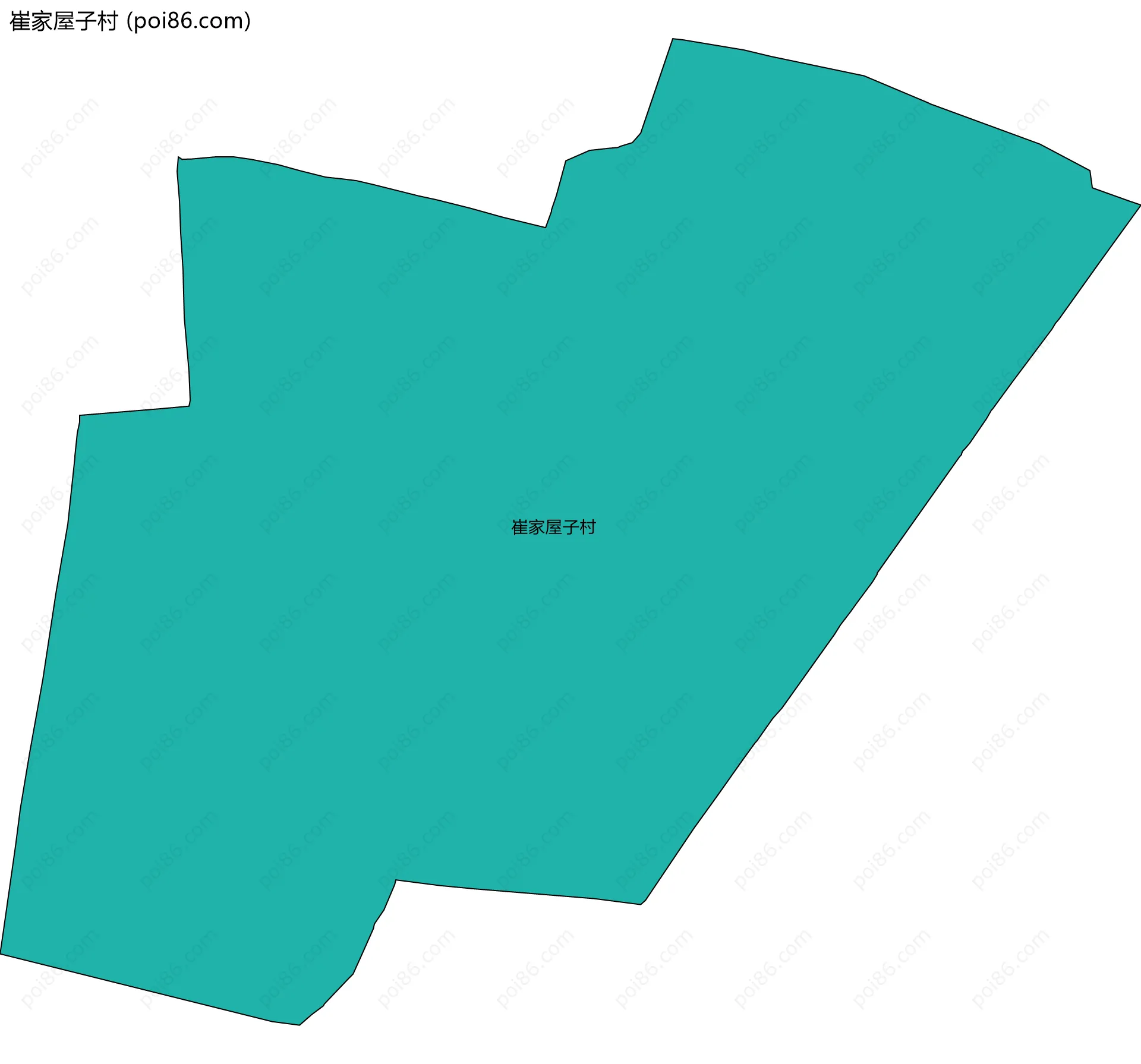 崔家屋子村边界地图