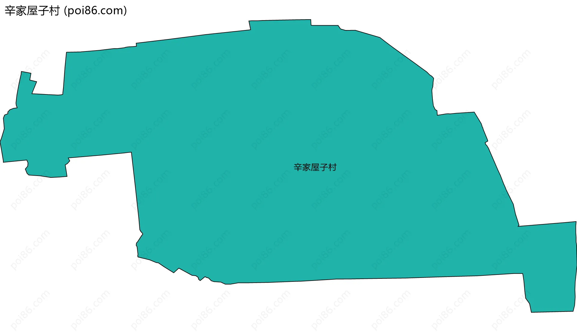 辛家屋子村边界地图