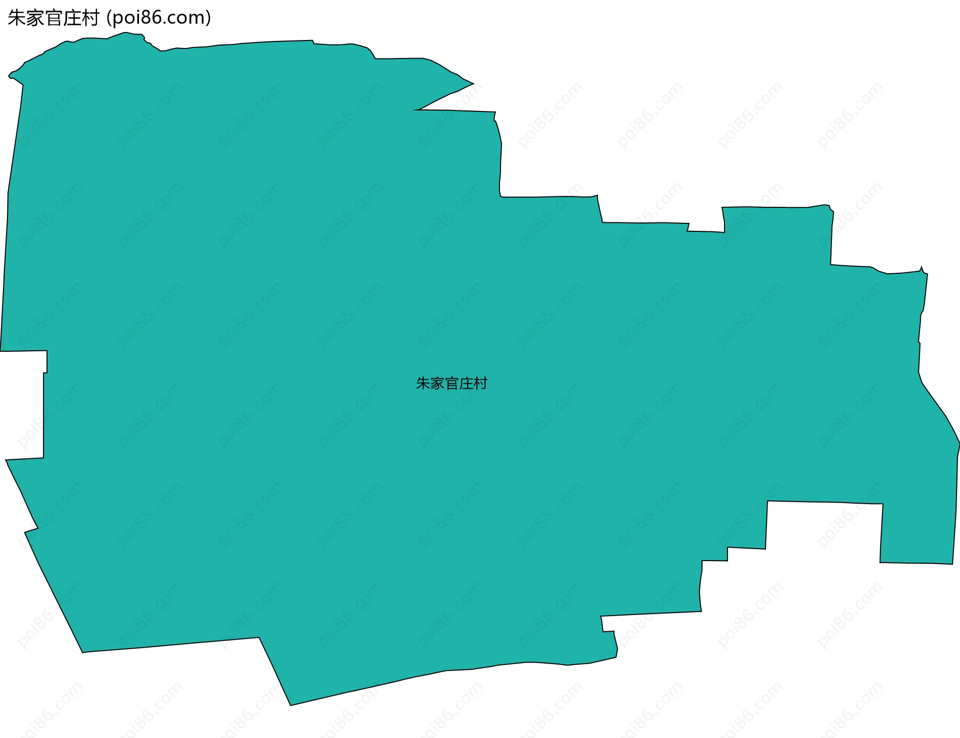 朱家官庄村边界地图