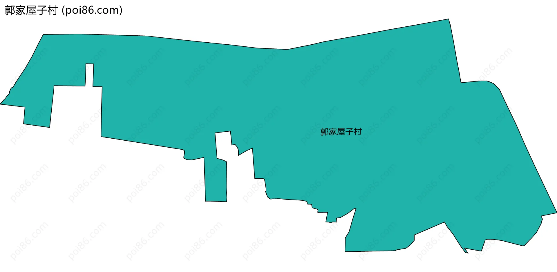 郭家屋子村边界地图