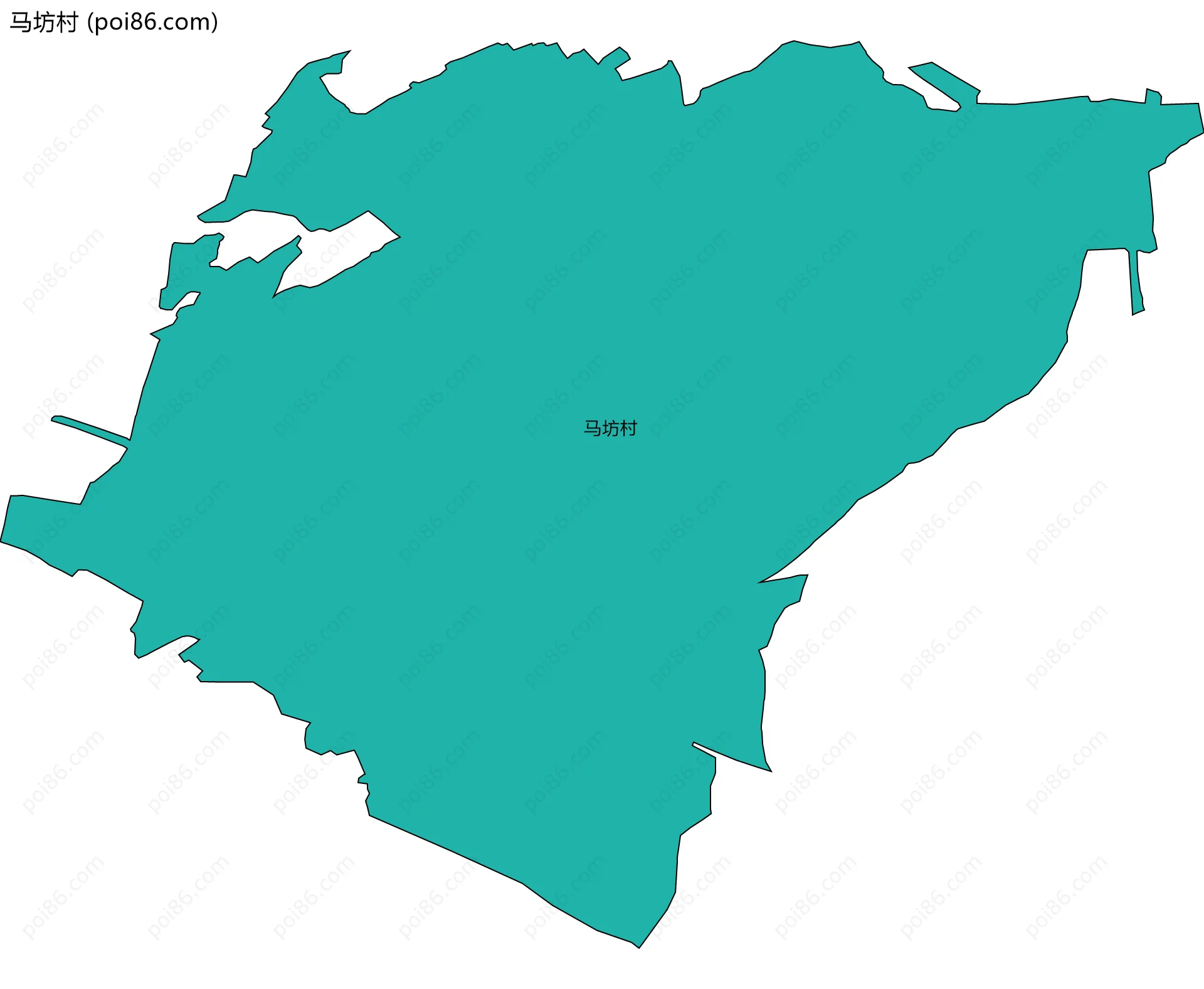 马坊村边界地图