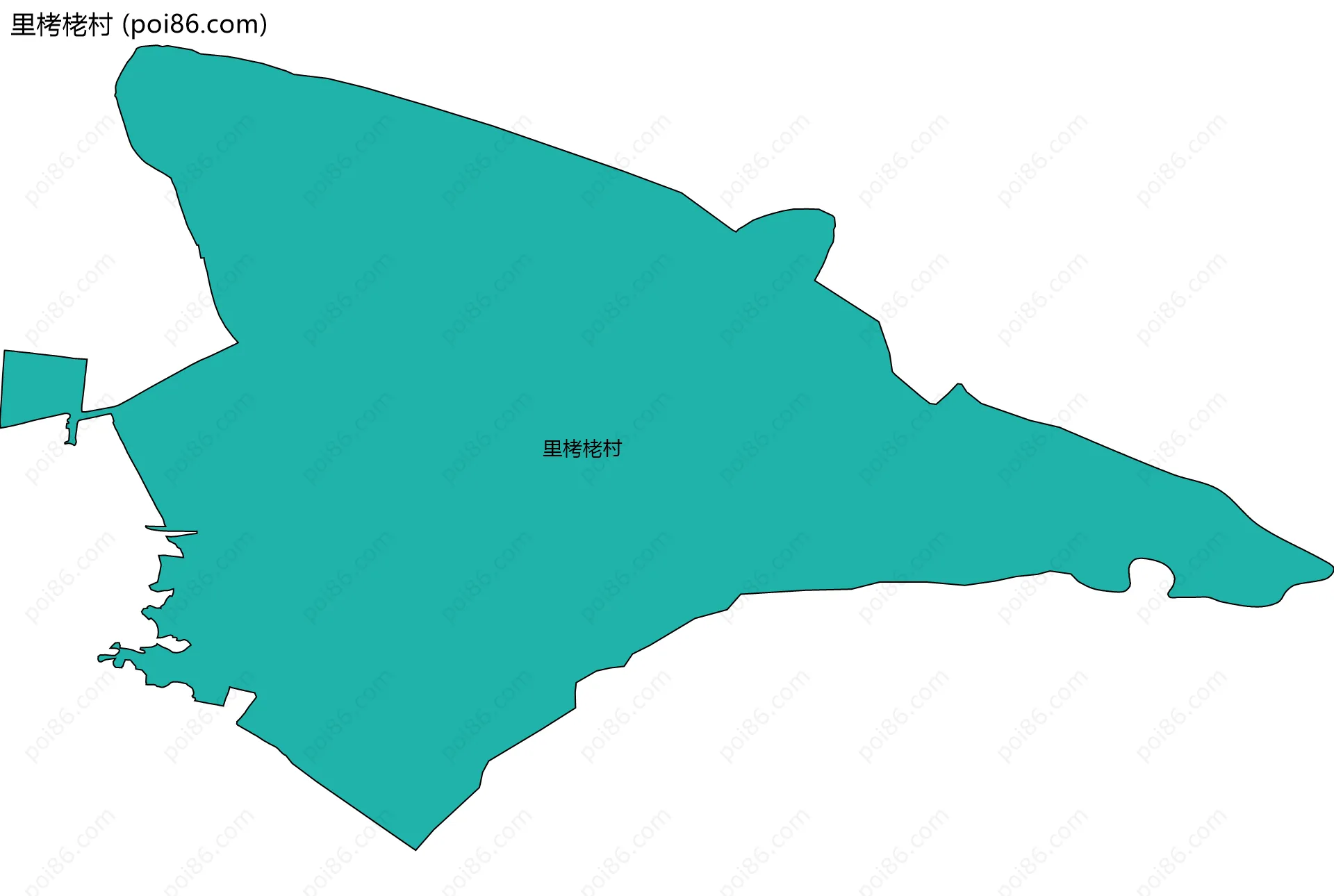里栲栳村边界地图