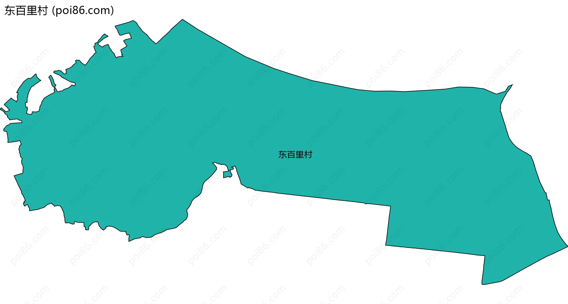 东百里村边界地图