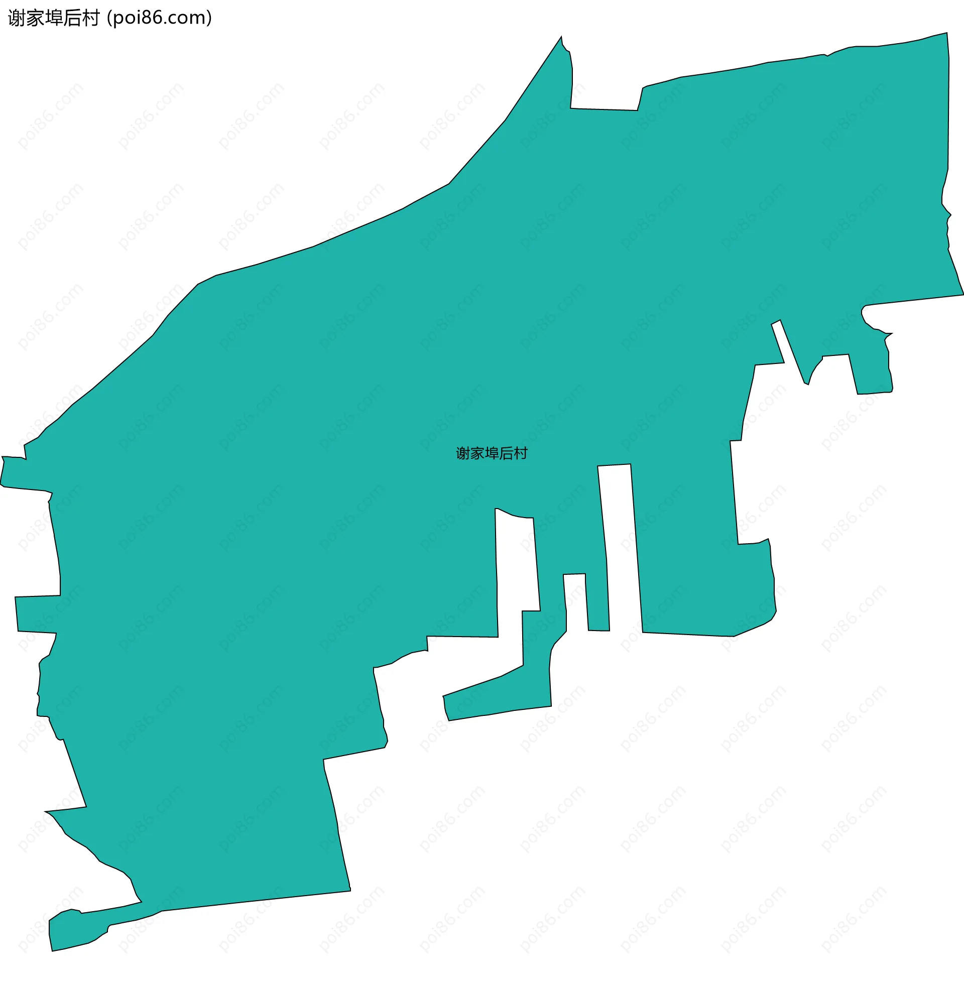 谢家埠后村边界地图