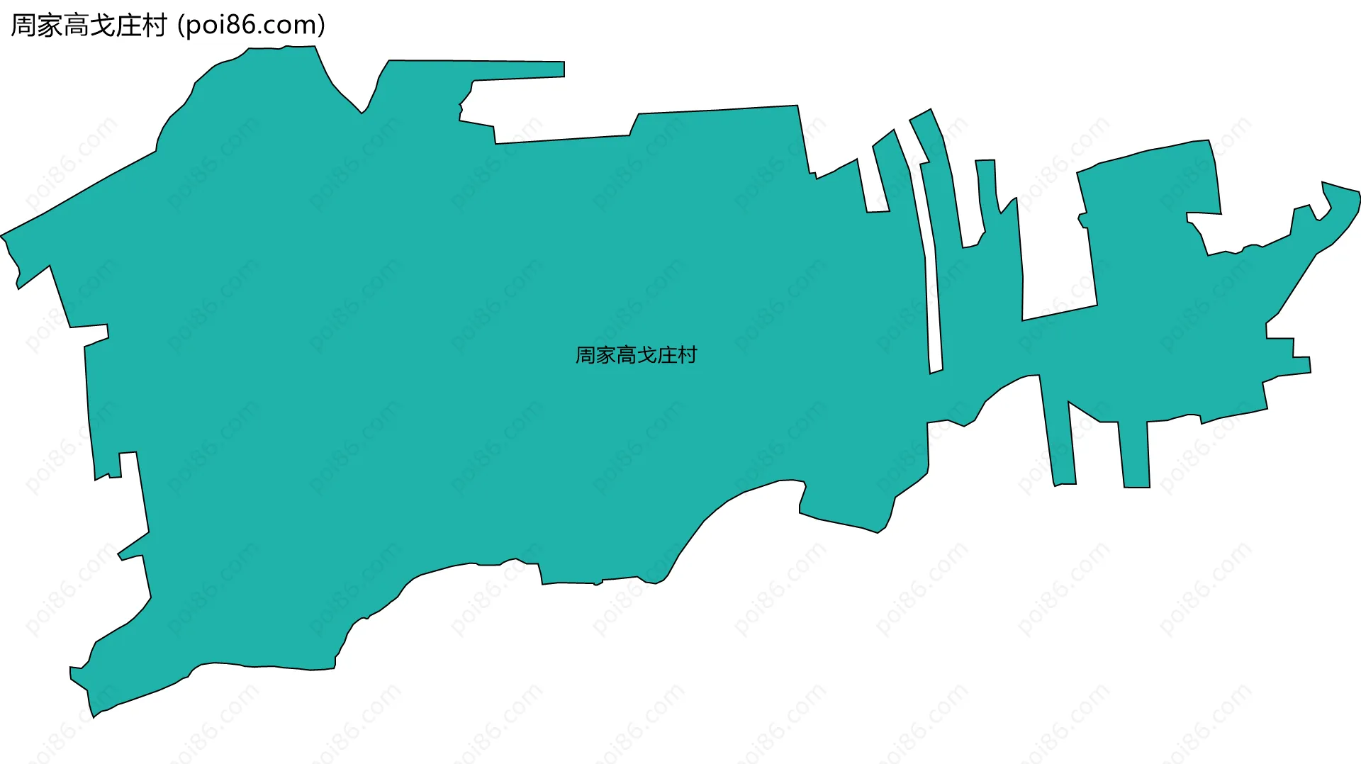 周家高戈庄村边界地图