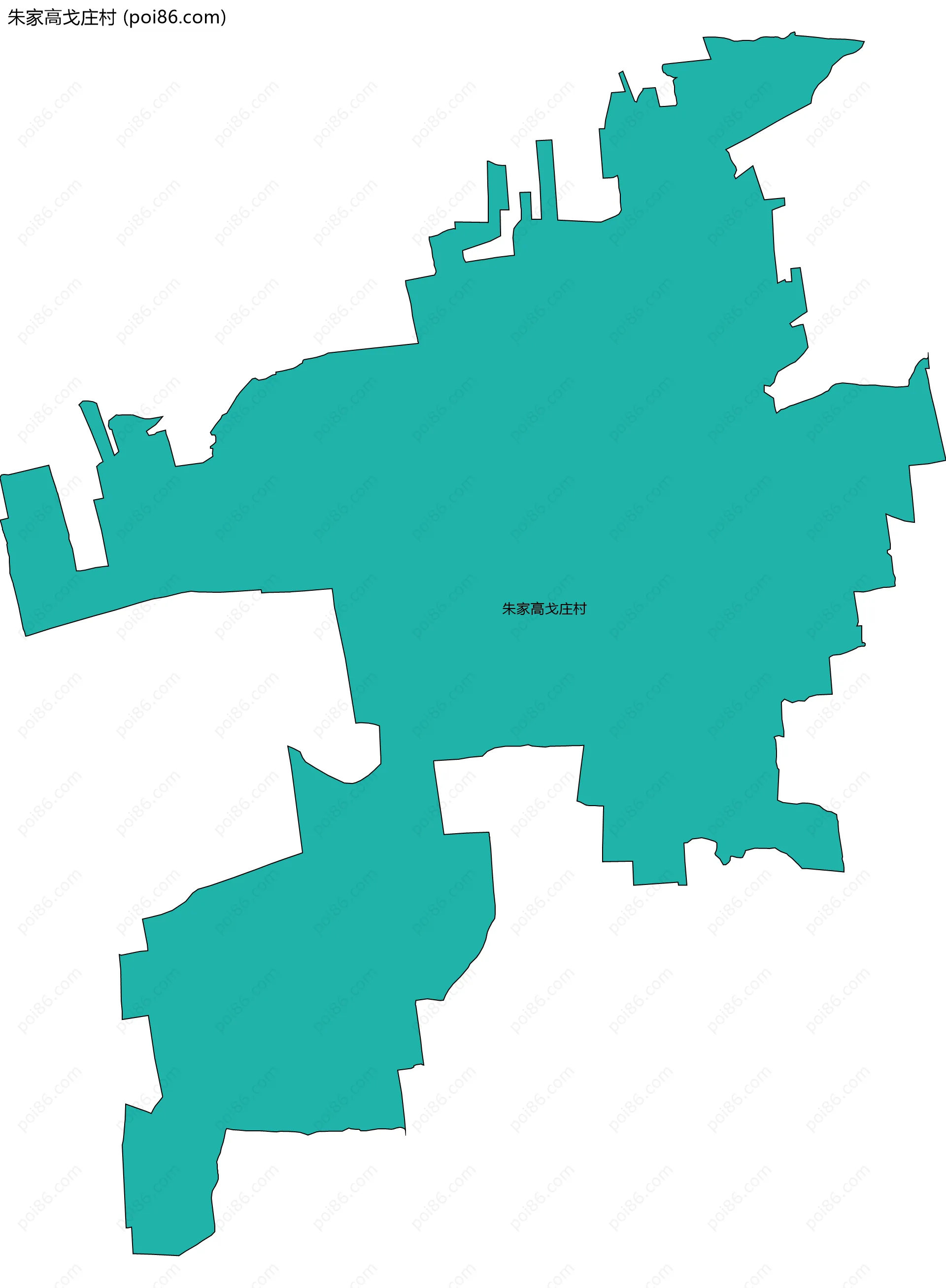 朱家高戈庄村边界地图