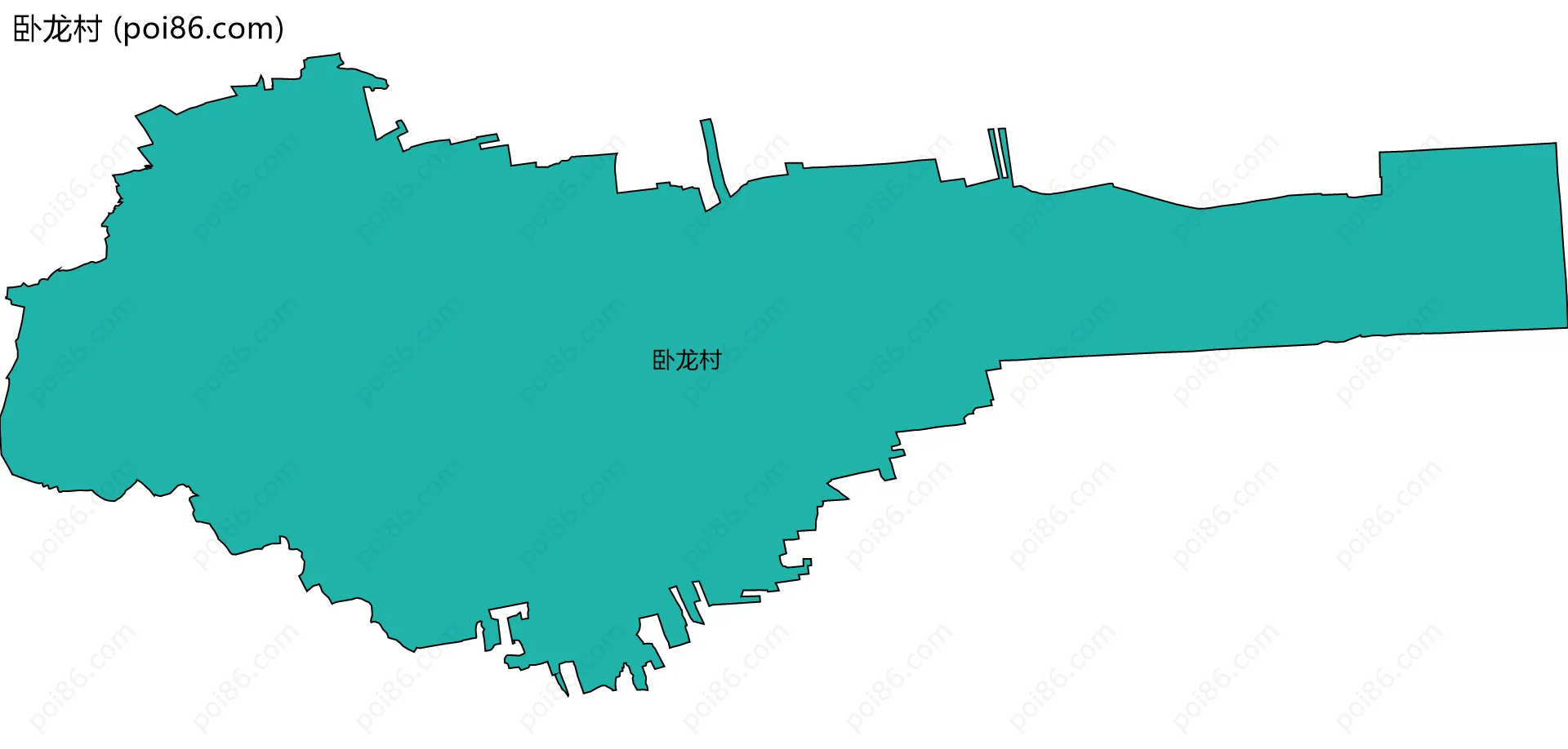 卧龙村边界地图