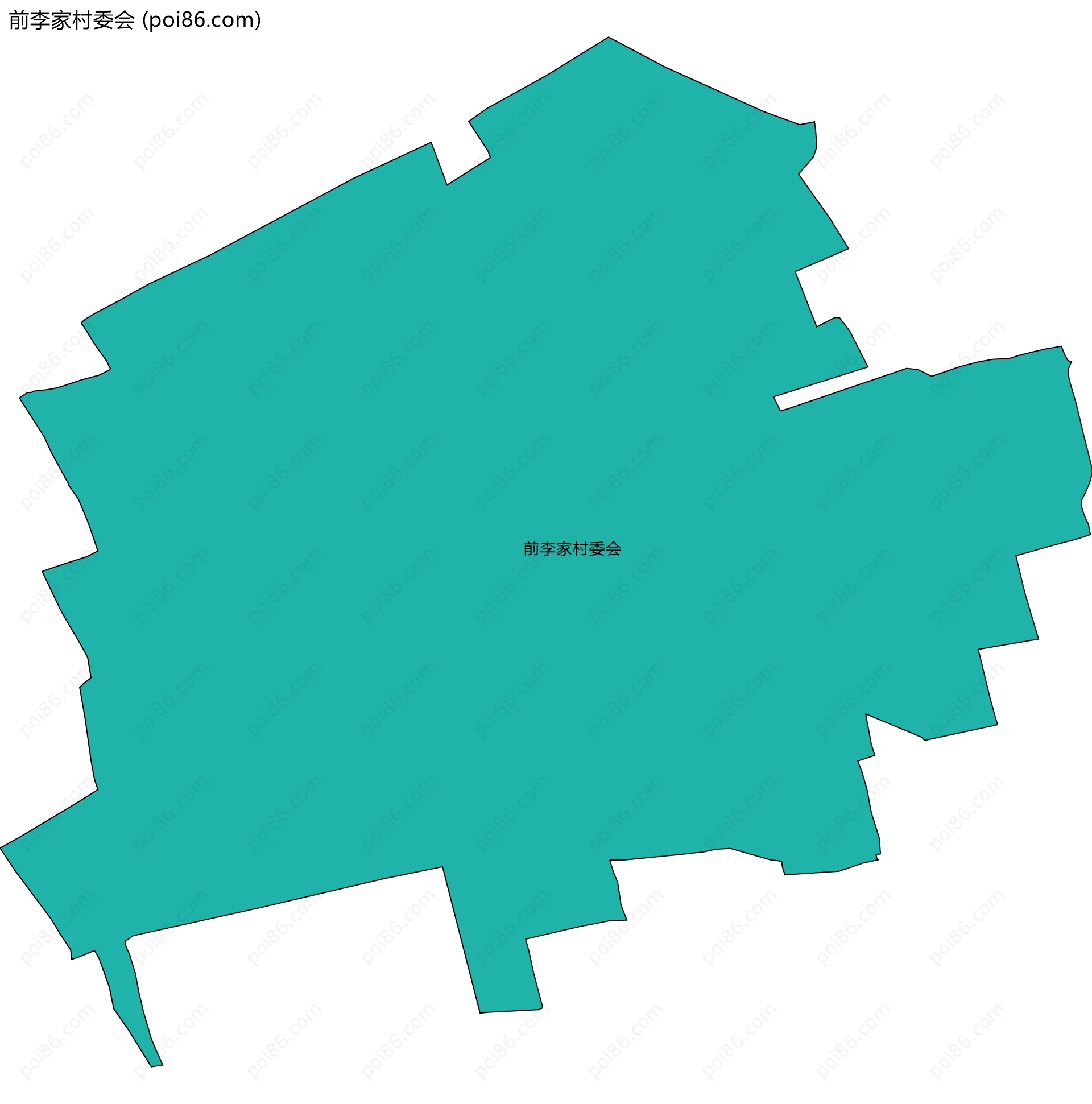 前李家村委会边界地图
