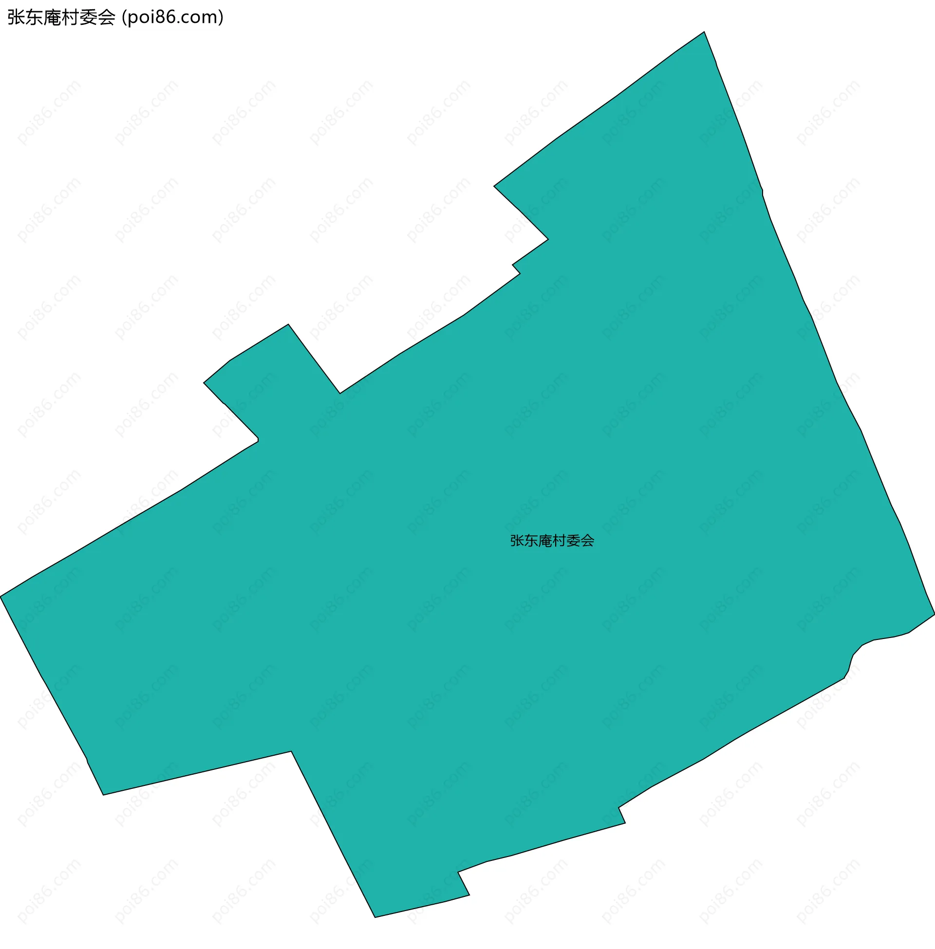 张东庵村委会边界地图