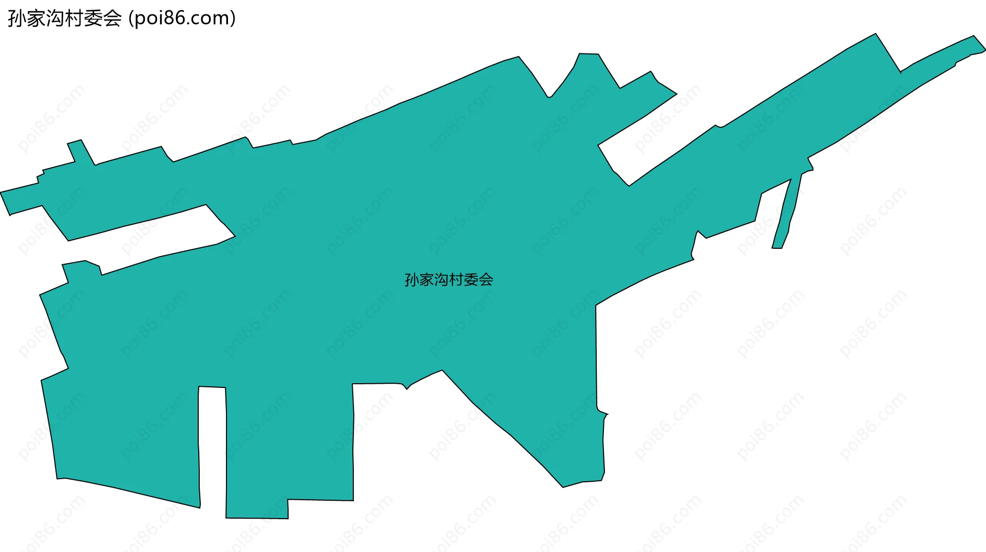 孙家沟村委会边界地图