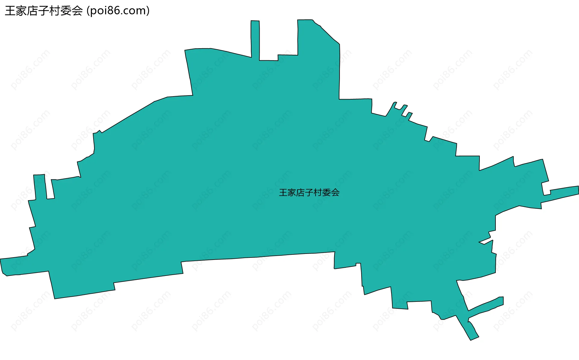 王家店子村委会边界地图