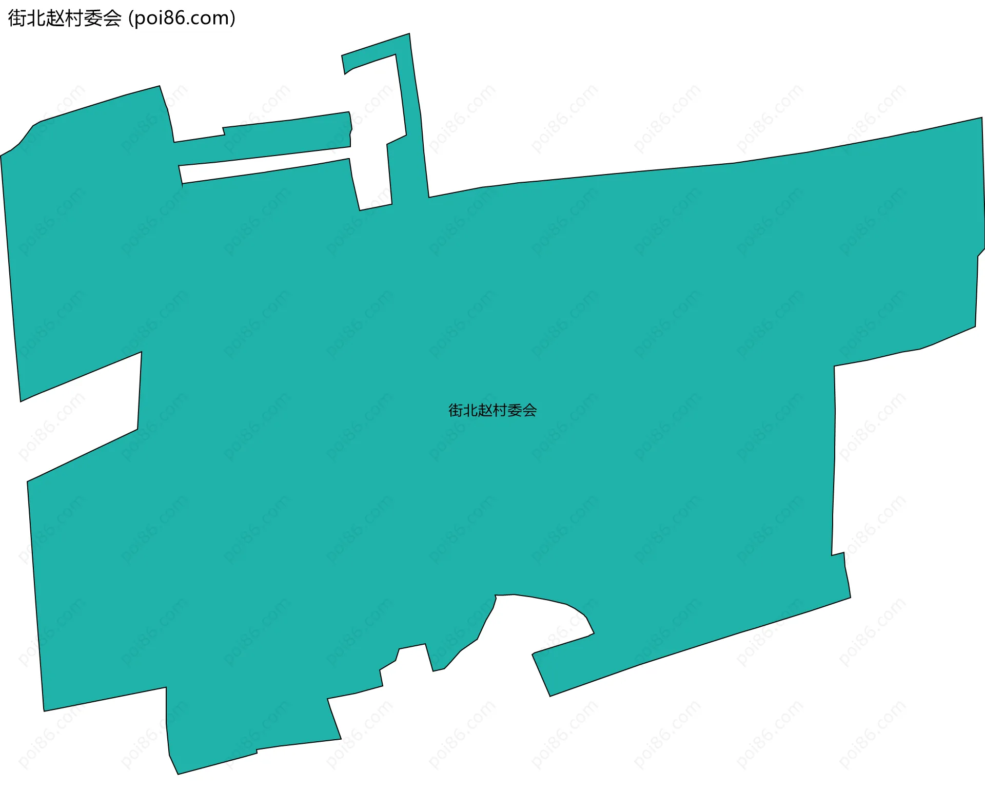 街北赵村委会边界地图