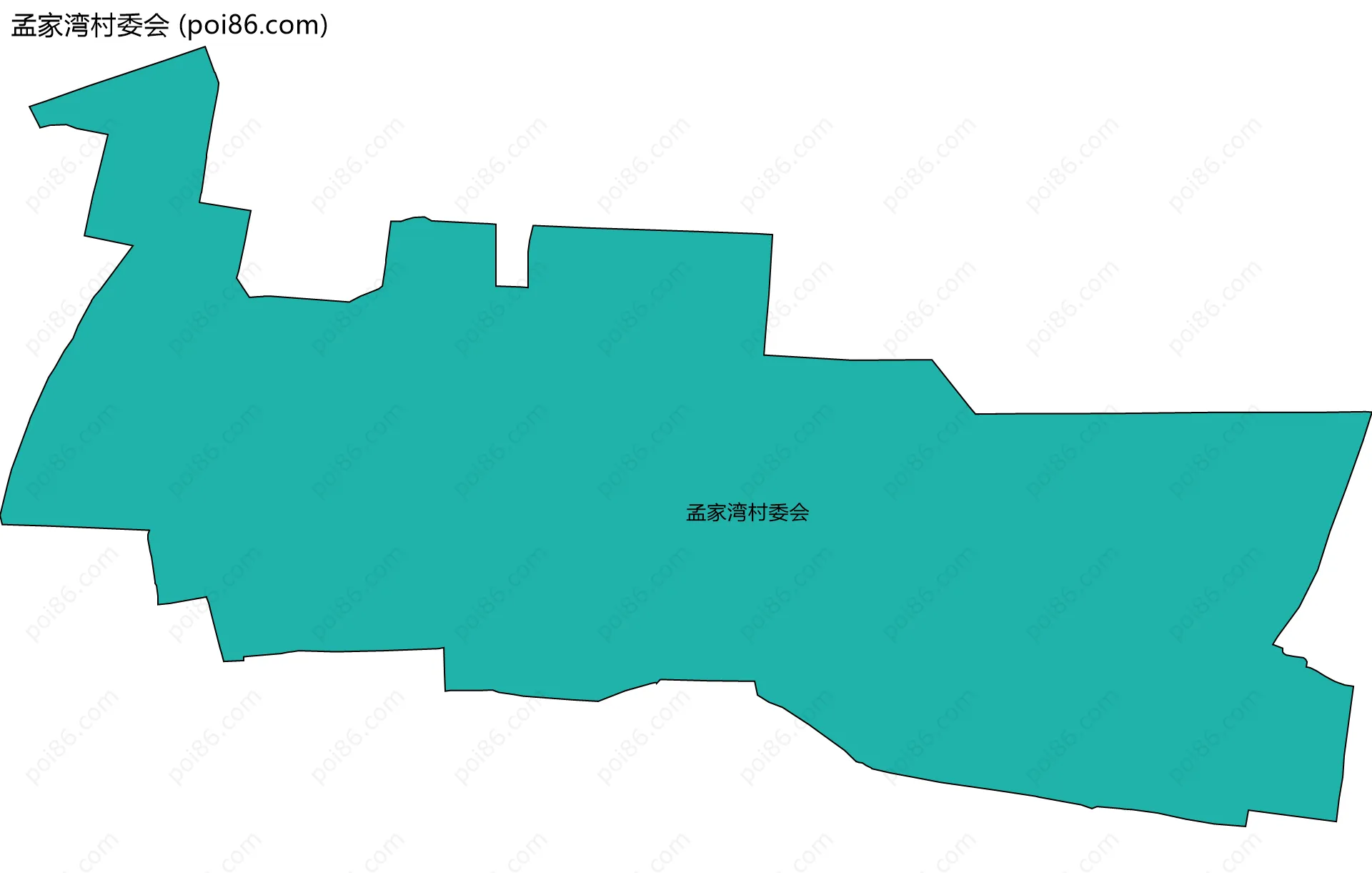 孟家湾村委会边界地图