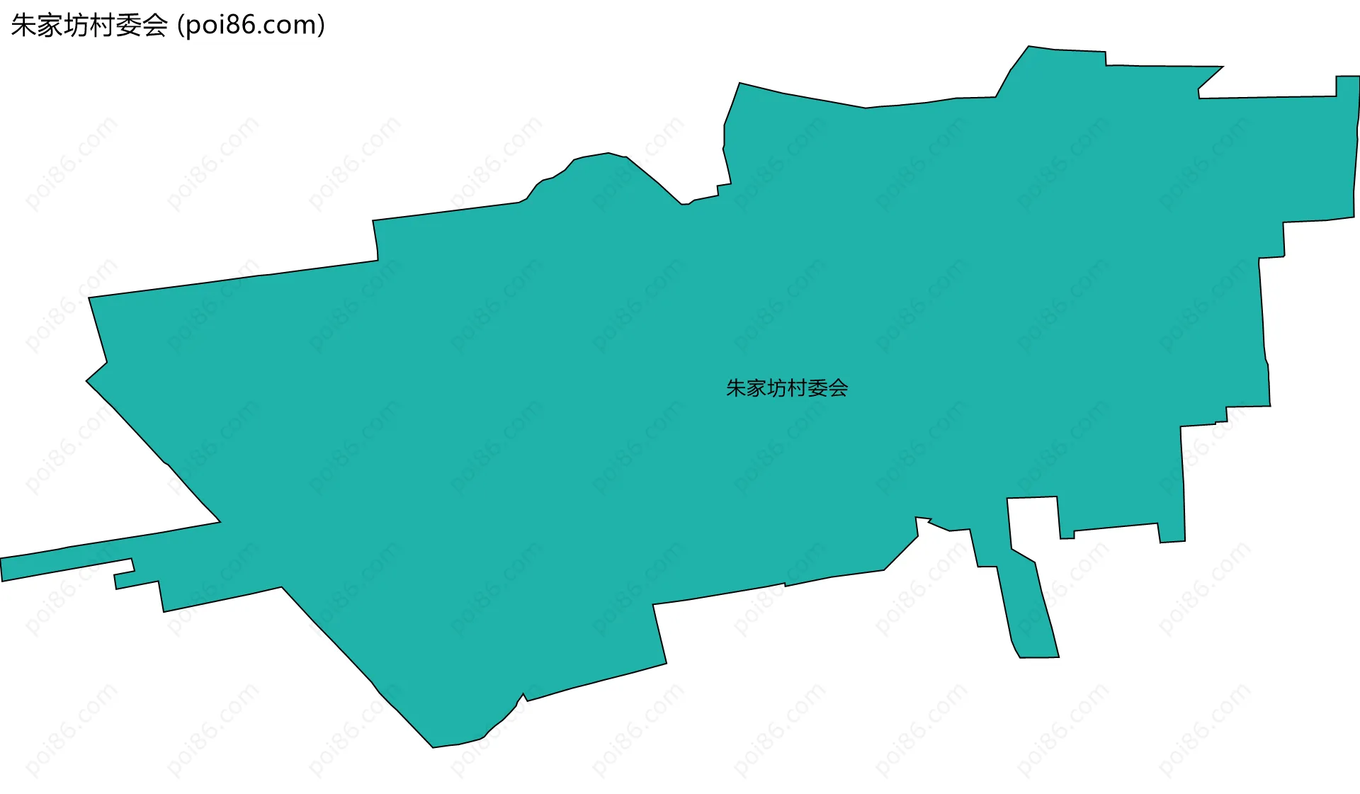 朱家坊村委会边界地图