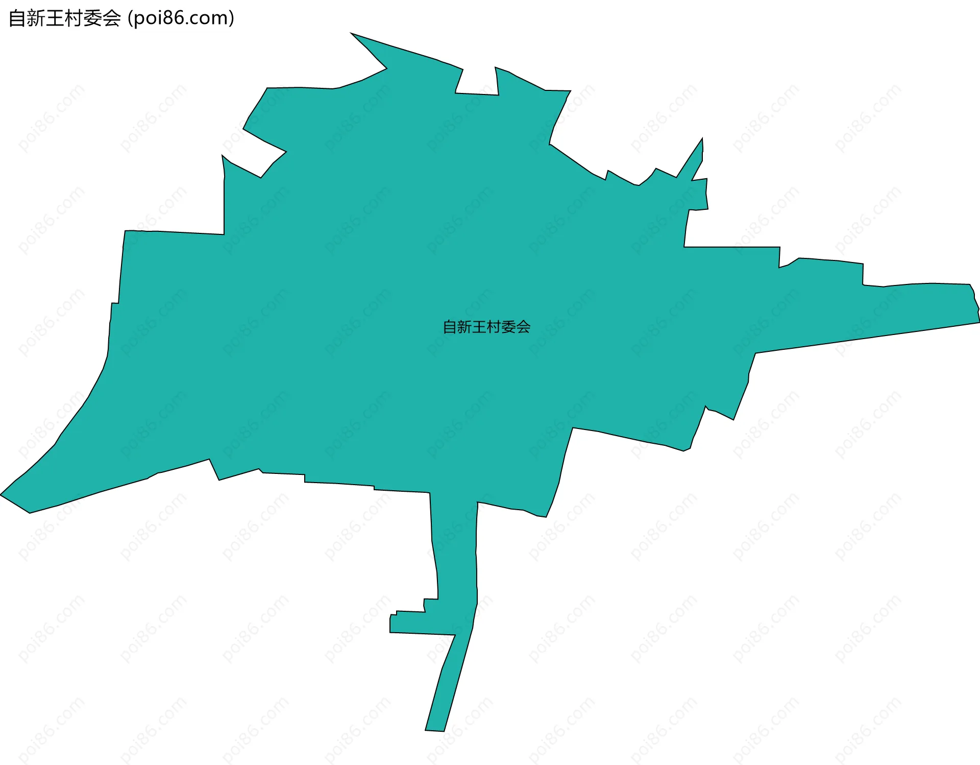 自新王村委会边界地图