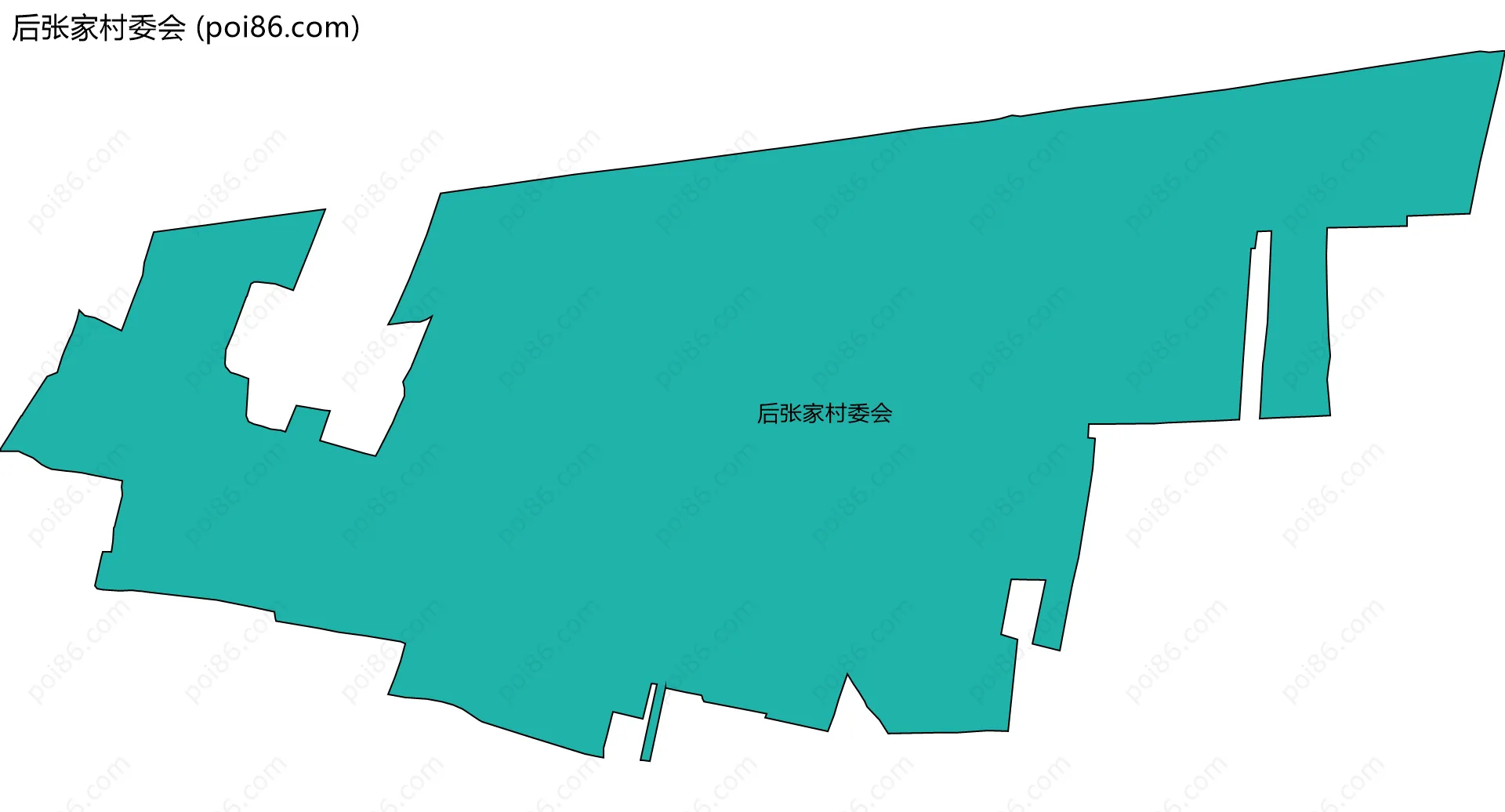 后张家村委会边界地图