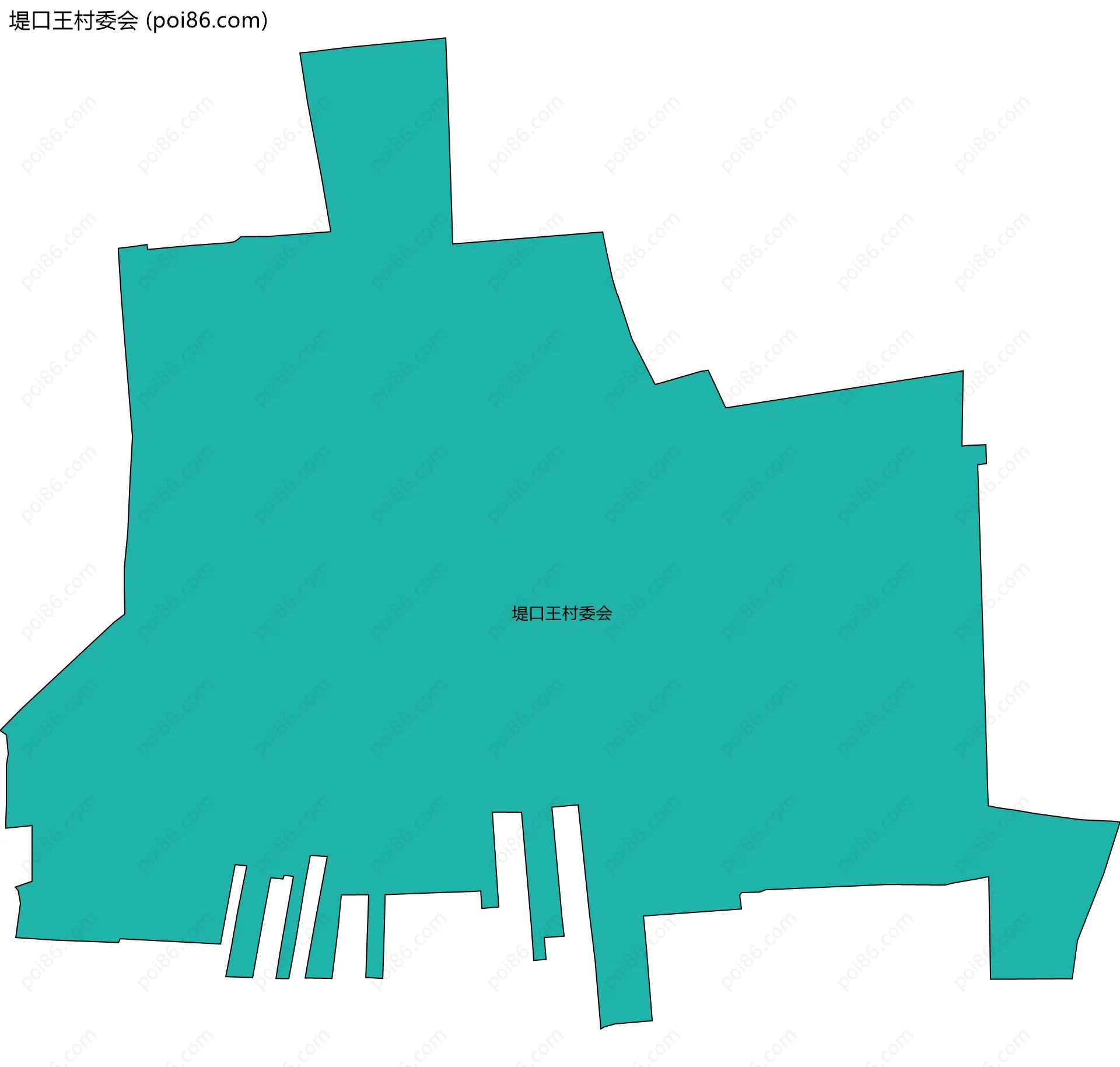 堤口王村委会边界地图