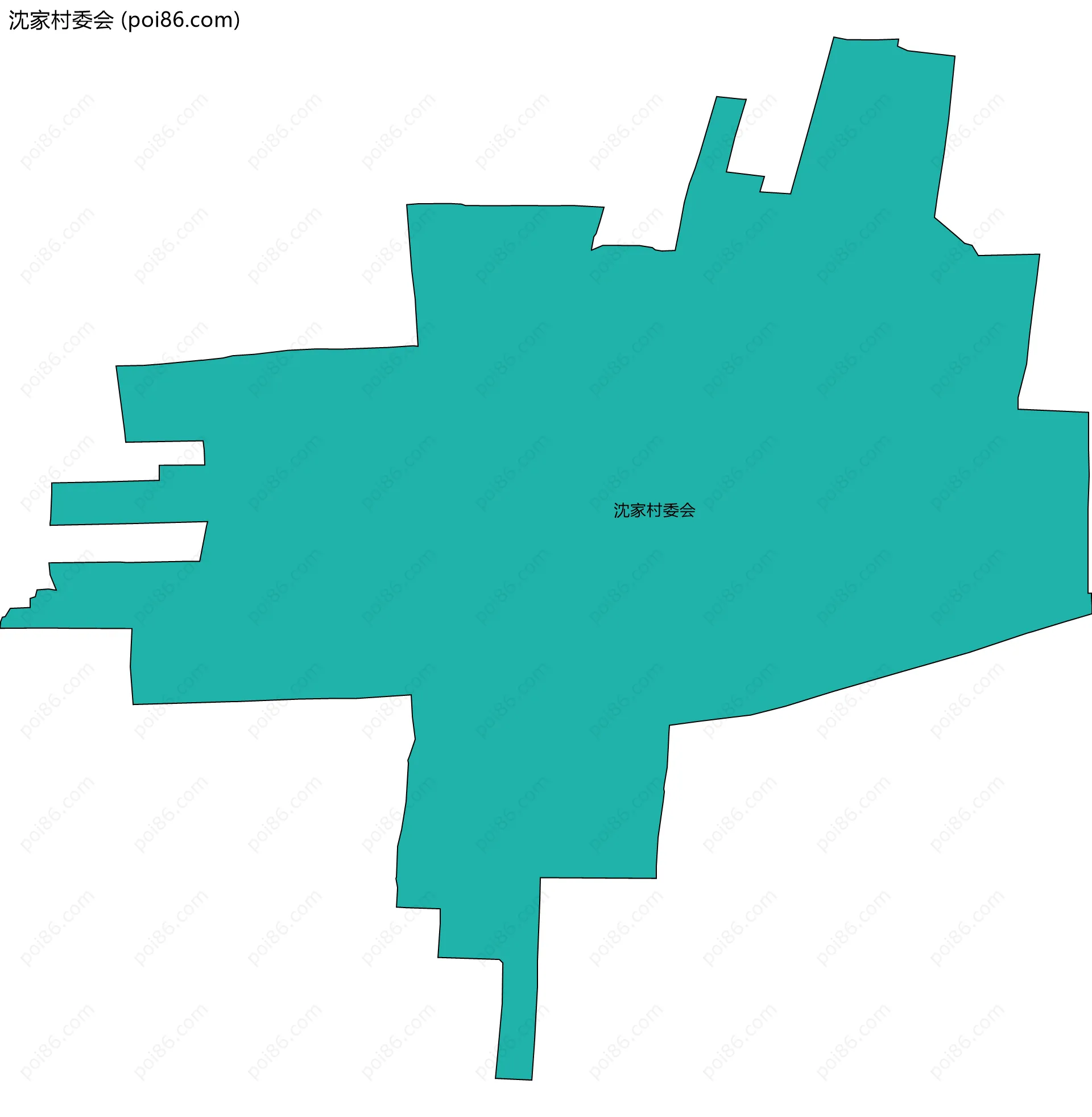沈家村委会边界地图