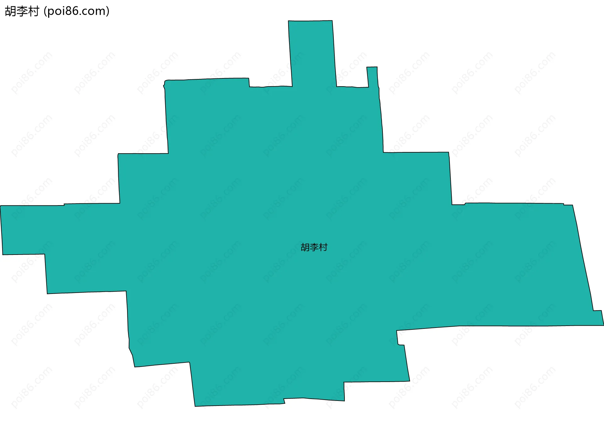 胡李村边界地图