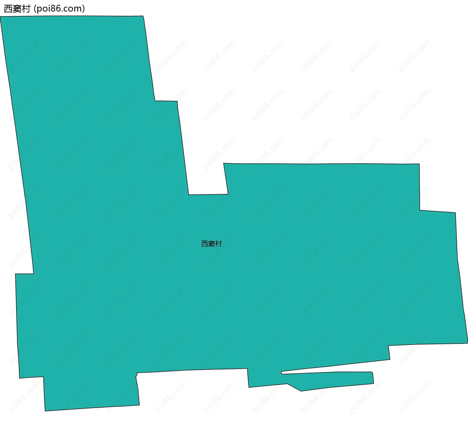 西窦村边界地图