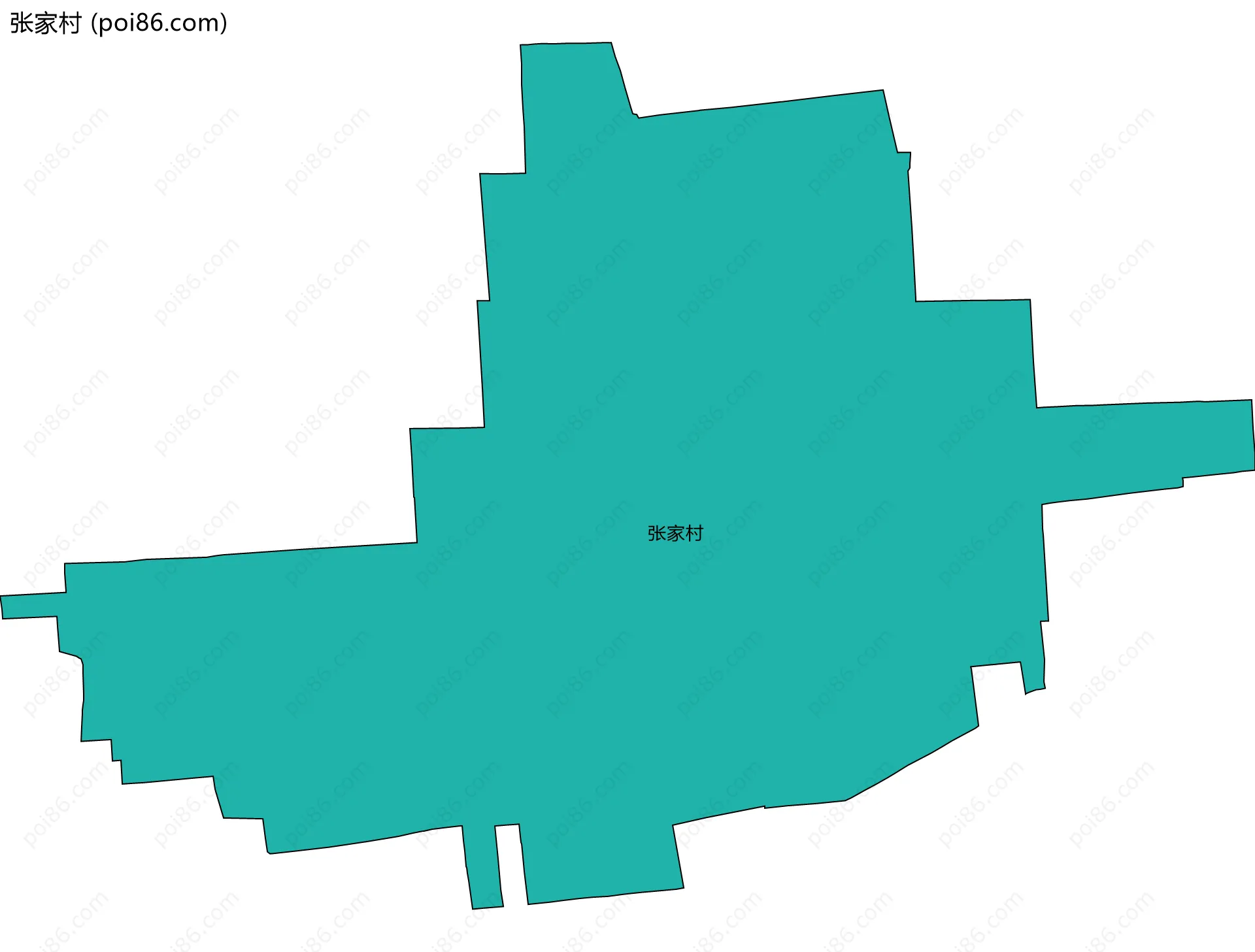张家村边界地图