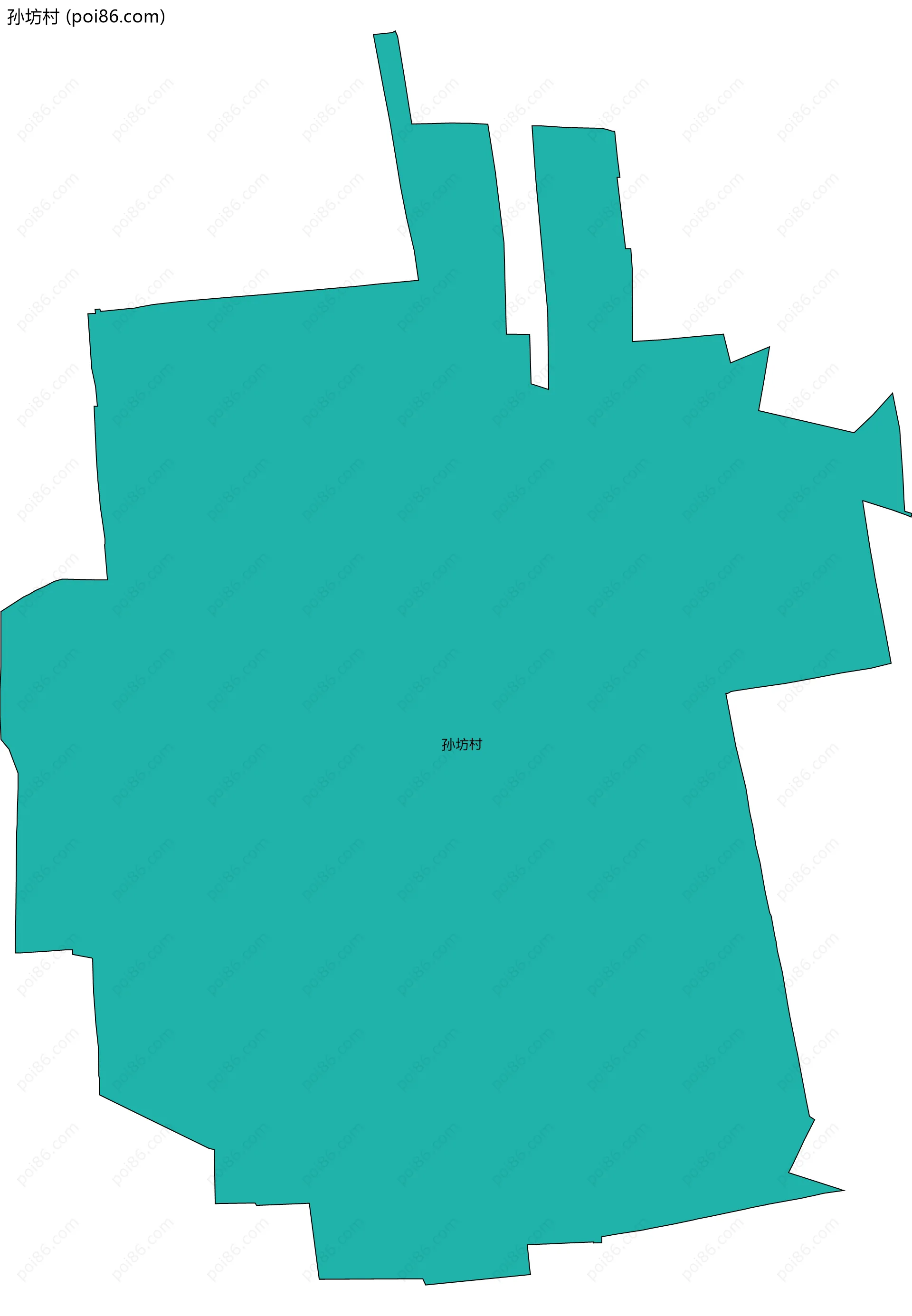 孙坊村边界地图